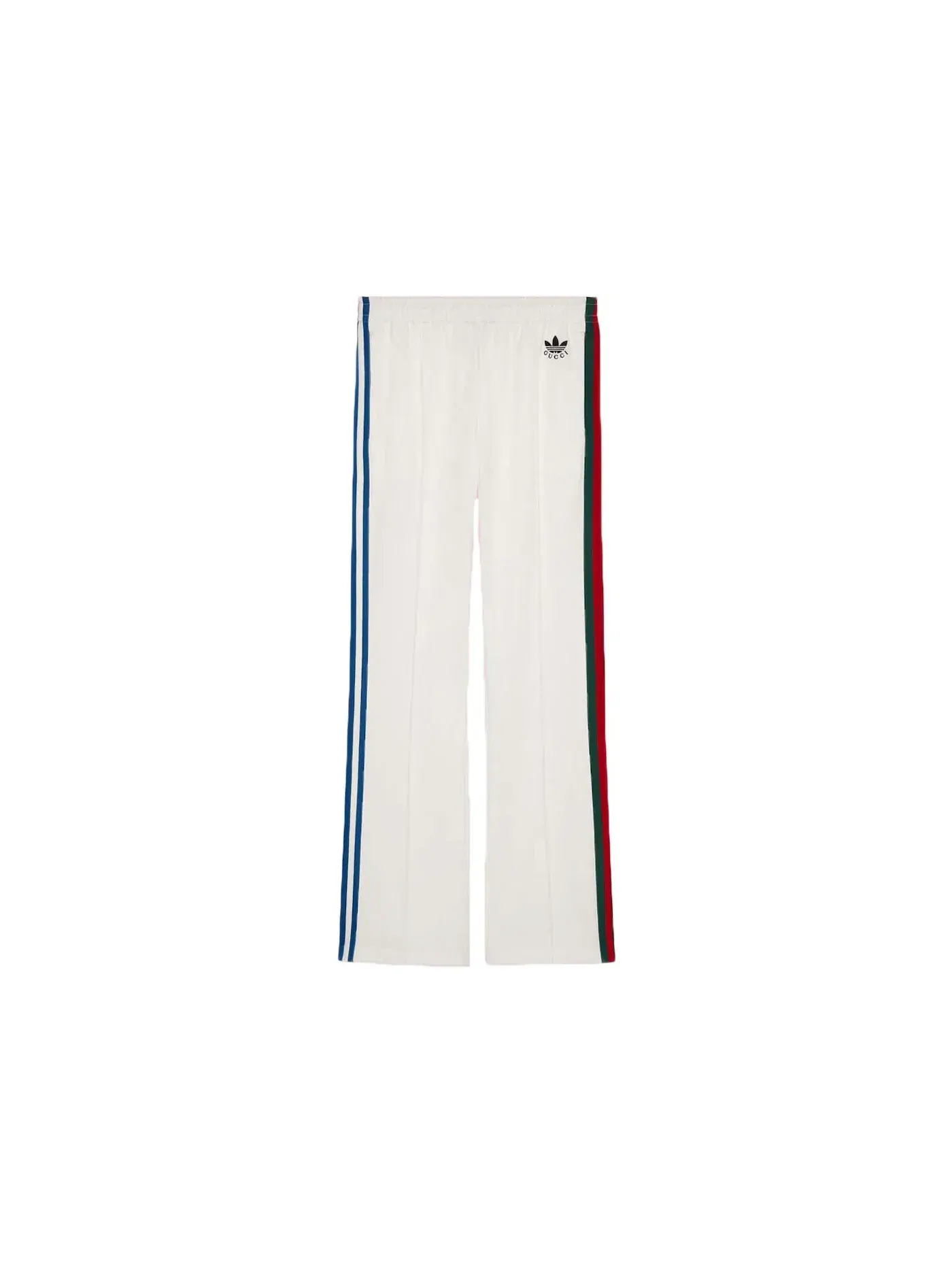 Женские спортивные штаны клеш с принтом Gucci x Adidas Flared Jogging Pants Gucci — изображение 1 из 2, белый