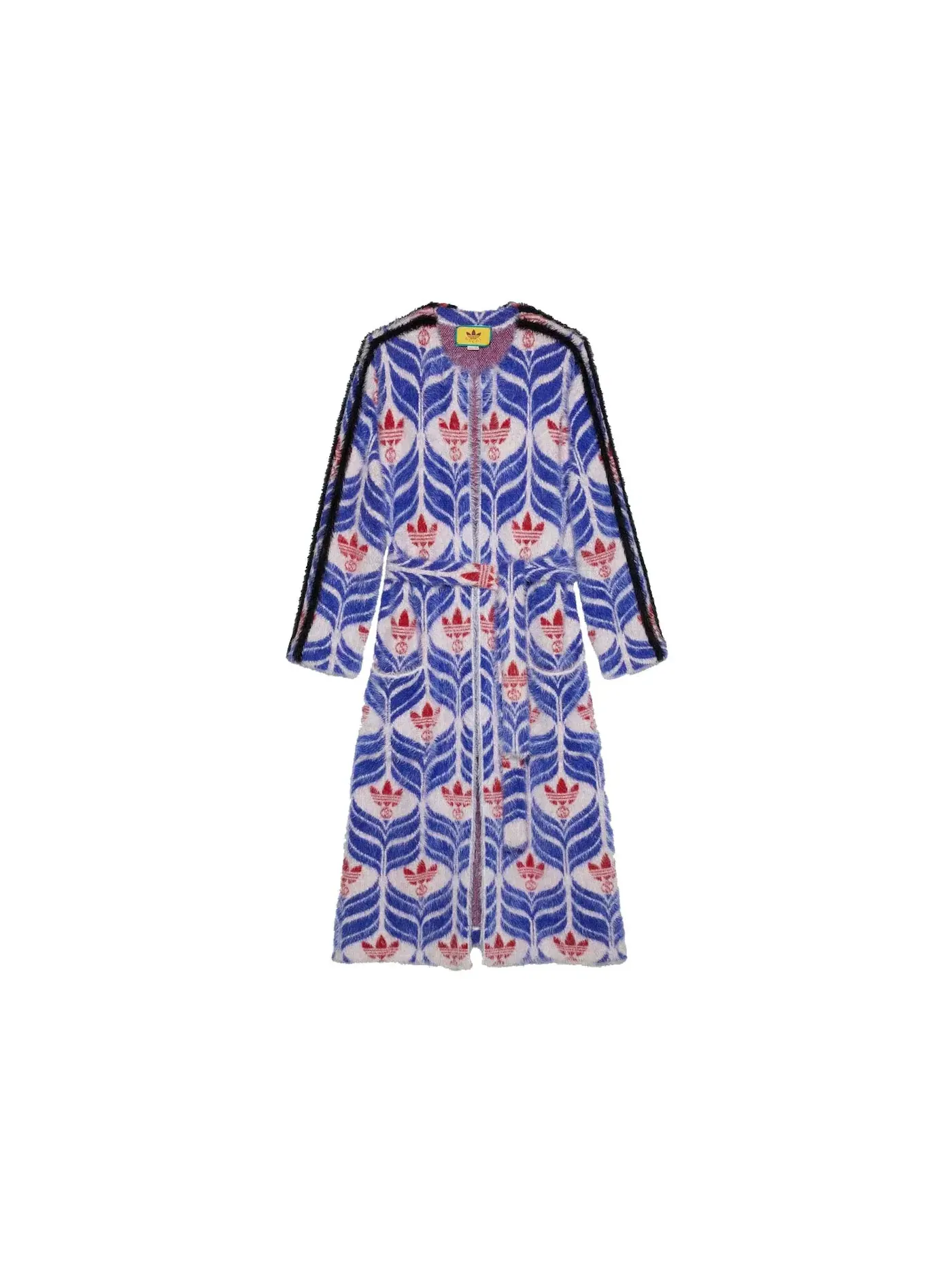 Женское пальто с принтом Gucci x Adidas GG Trefoil Coat Gucci — изображение 1 из 1, синий/красный