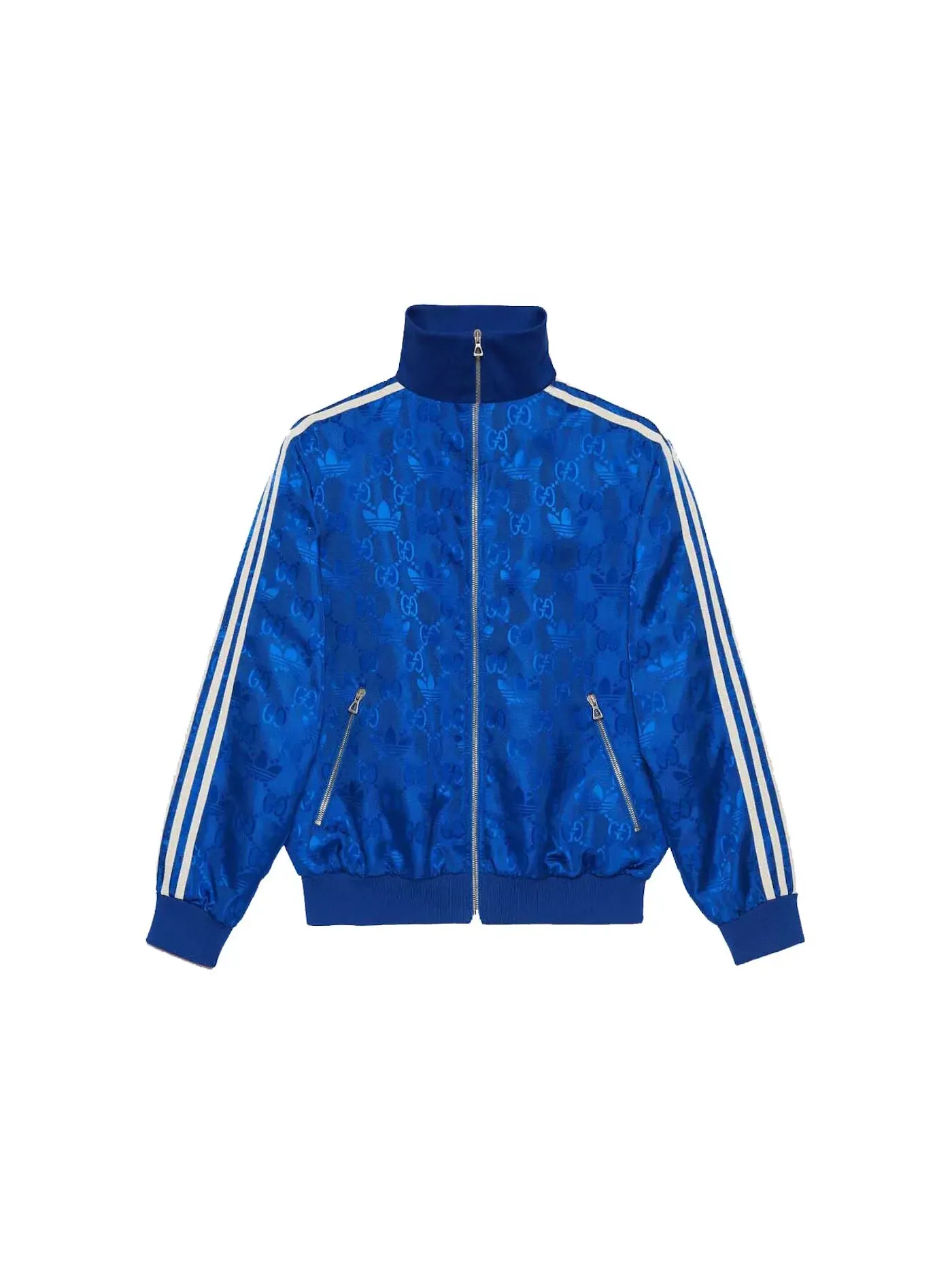 Женская куртка с принтом Gucci x Adidas GG Trefoil Jacquard Jacket Gucci — изображение 1 из 2, синий