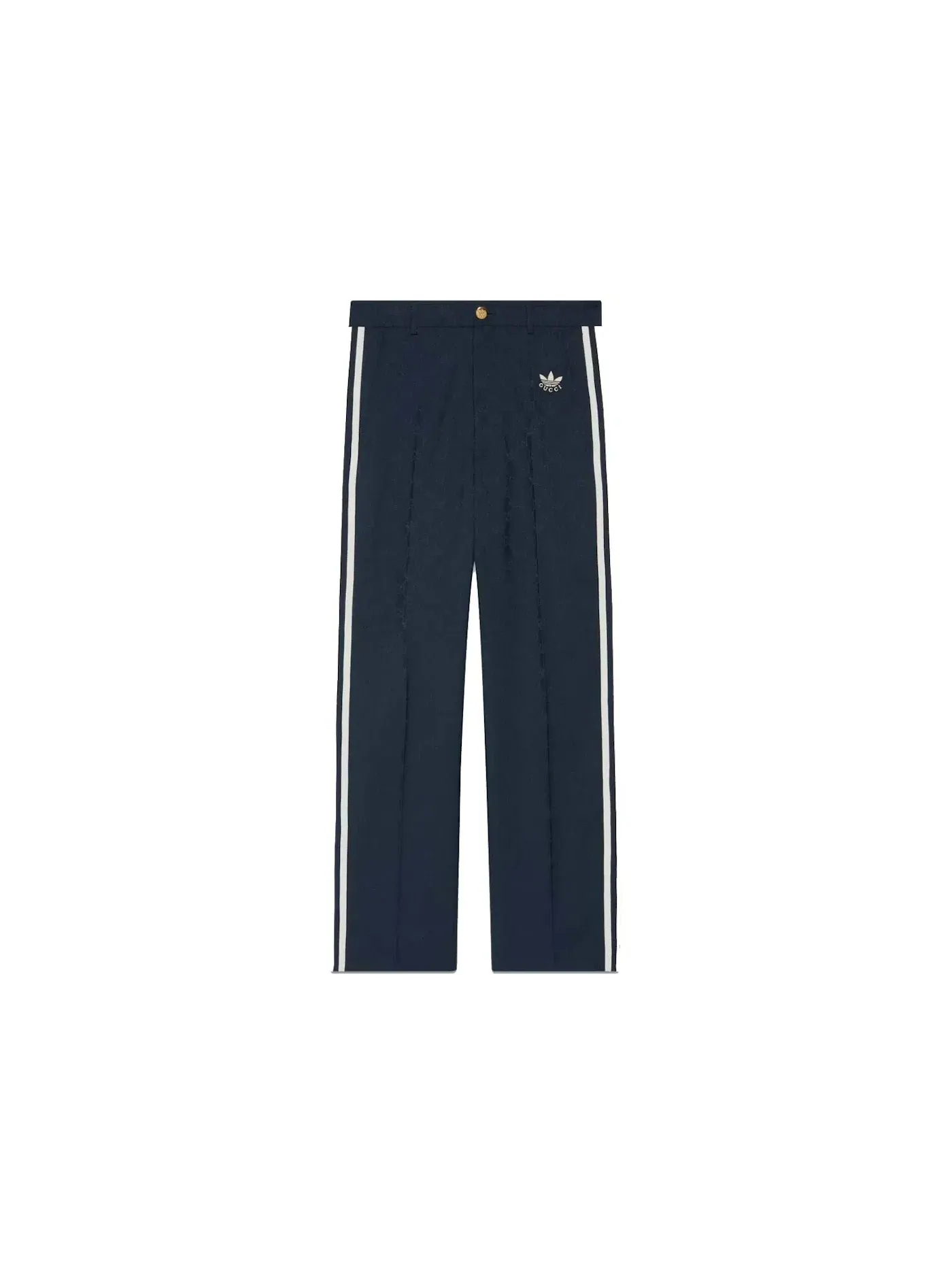 Мужские брюки с жаккардовым принтом Gucci x Adidas GG Trefoil Jacquard Logo Pant — изображение 1 из 3, синий