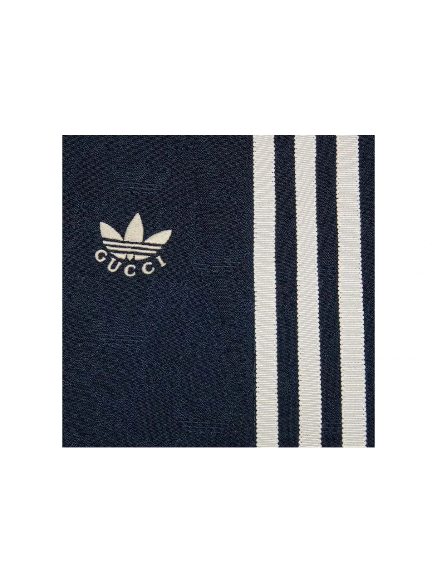 Мужские брюки с жаккардовым принтом Gucci x Adidas GG Trefoil Jacquard Logo Pant — изображение 2 из 3, синий