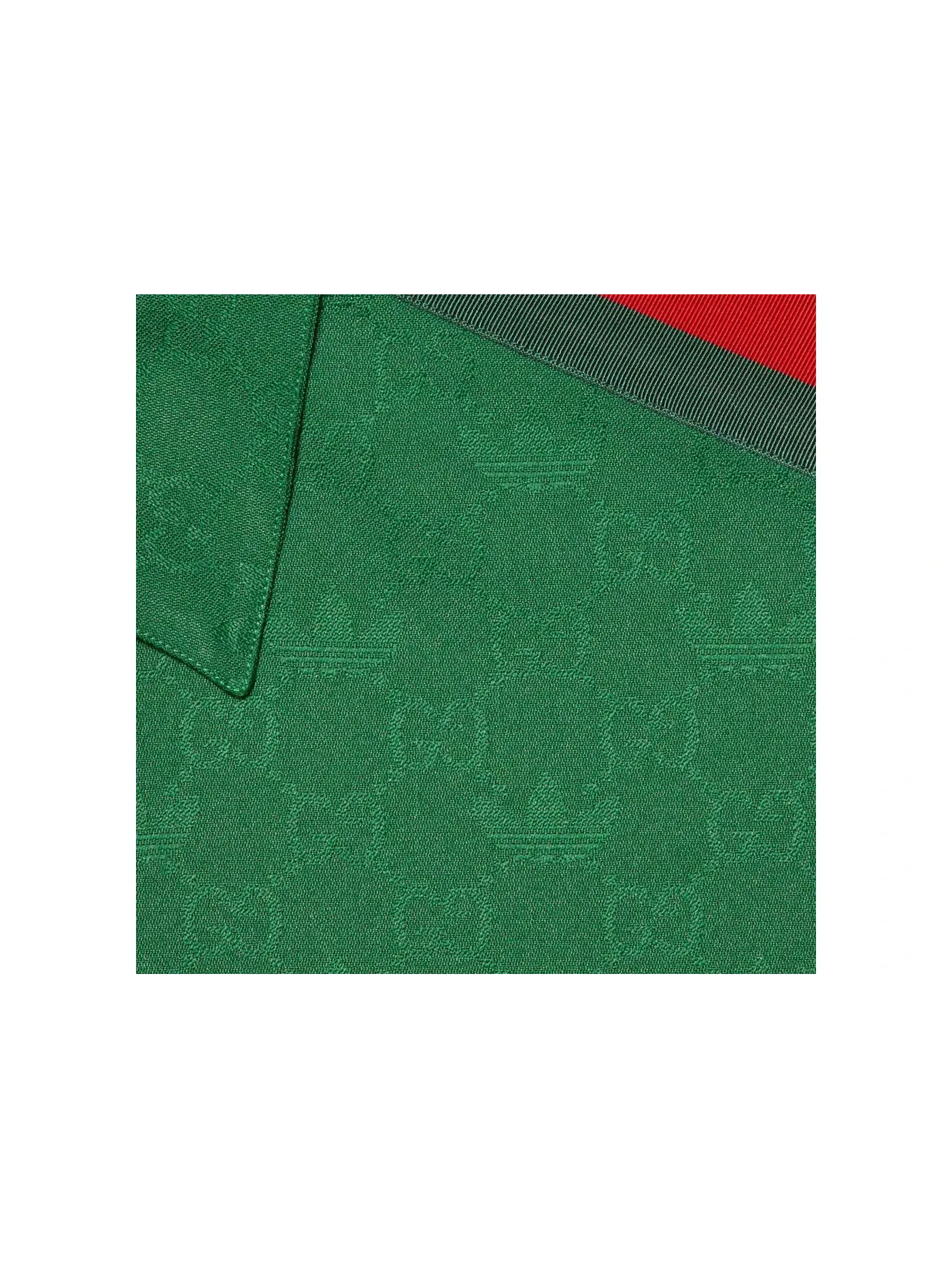Мужская рубашка с жаккардовым узором Gucci x Adidas GG Trefoil Jacquard Shirt Gucci — изображение 2 из 2, зеленый