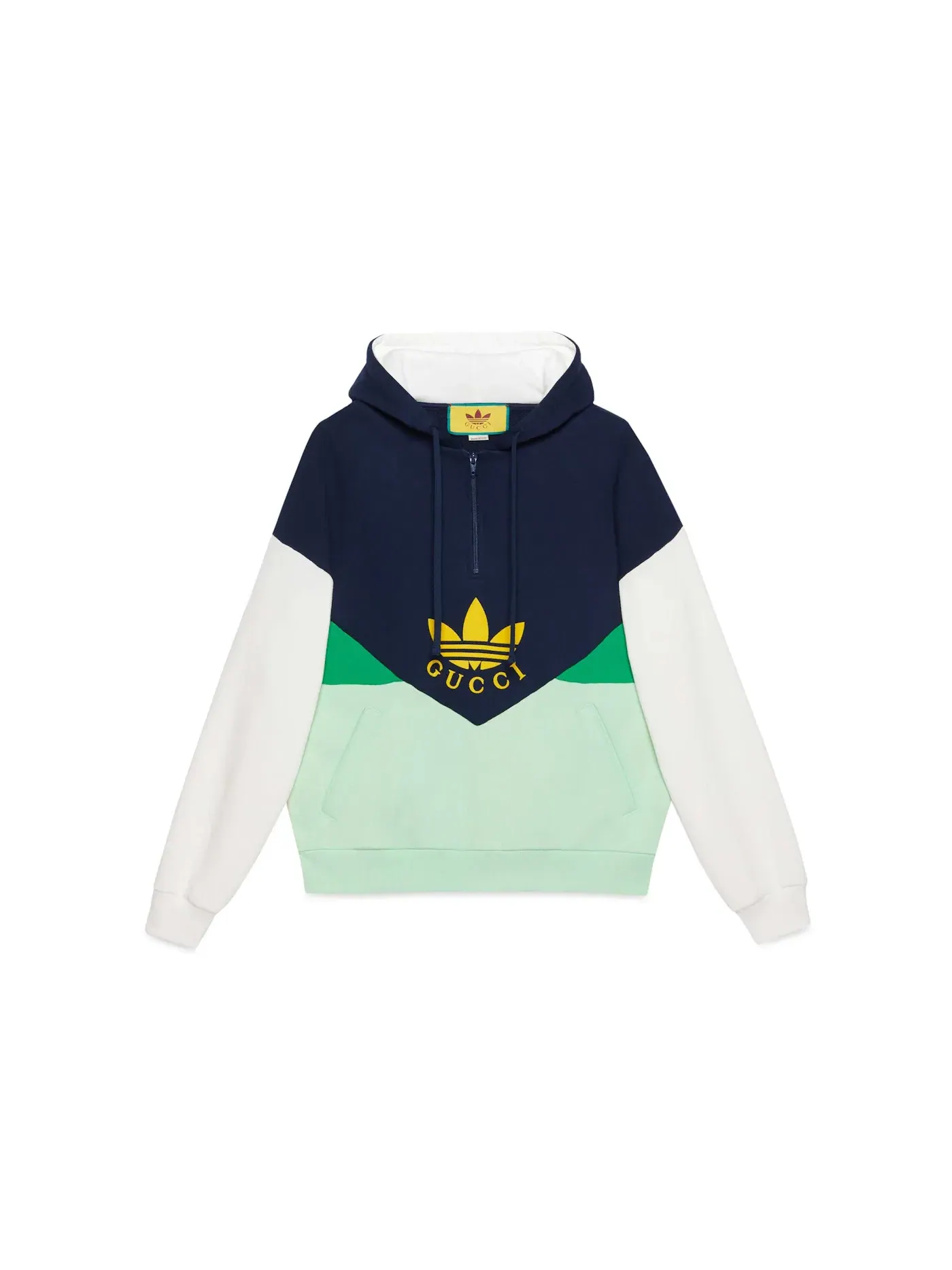 Женский худи с принтом Gucci x Adidas Sweatshirt — изображение 1 из 1, синий
