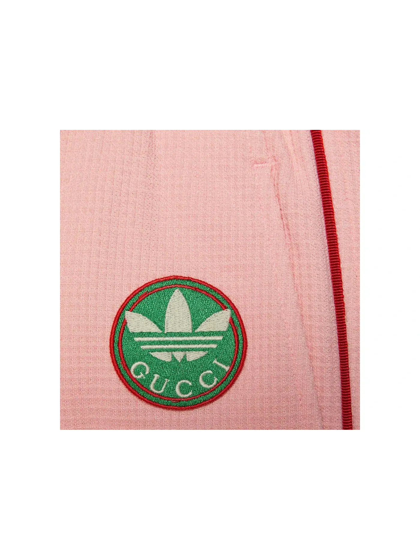 Мужские брюки с принтом Gucci x Adidas Jersey Pant Pink Gucci — изображение 2 из 2, розовый