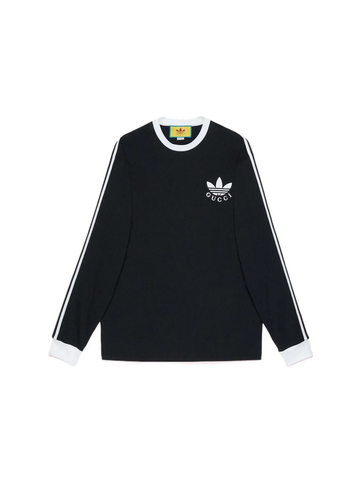 Мужская футболка с длинным рукавом Gucci x Adidas LS T-shirt Gucci — изображение 1 из 1, черный