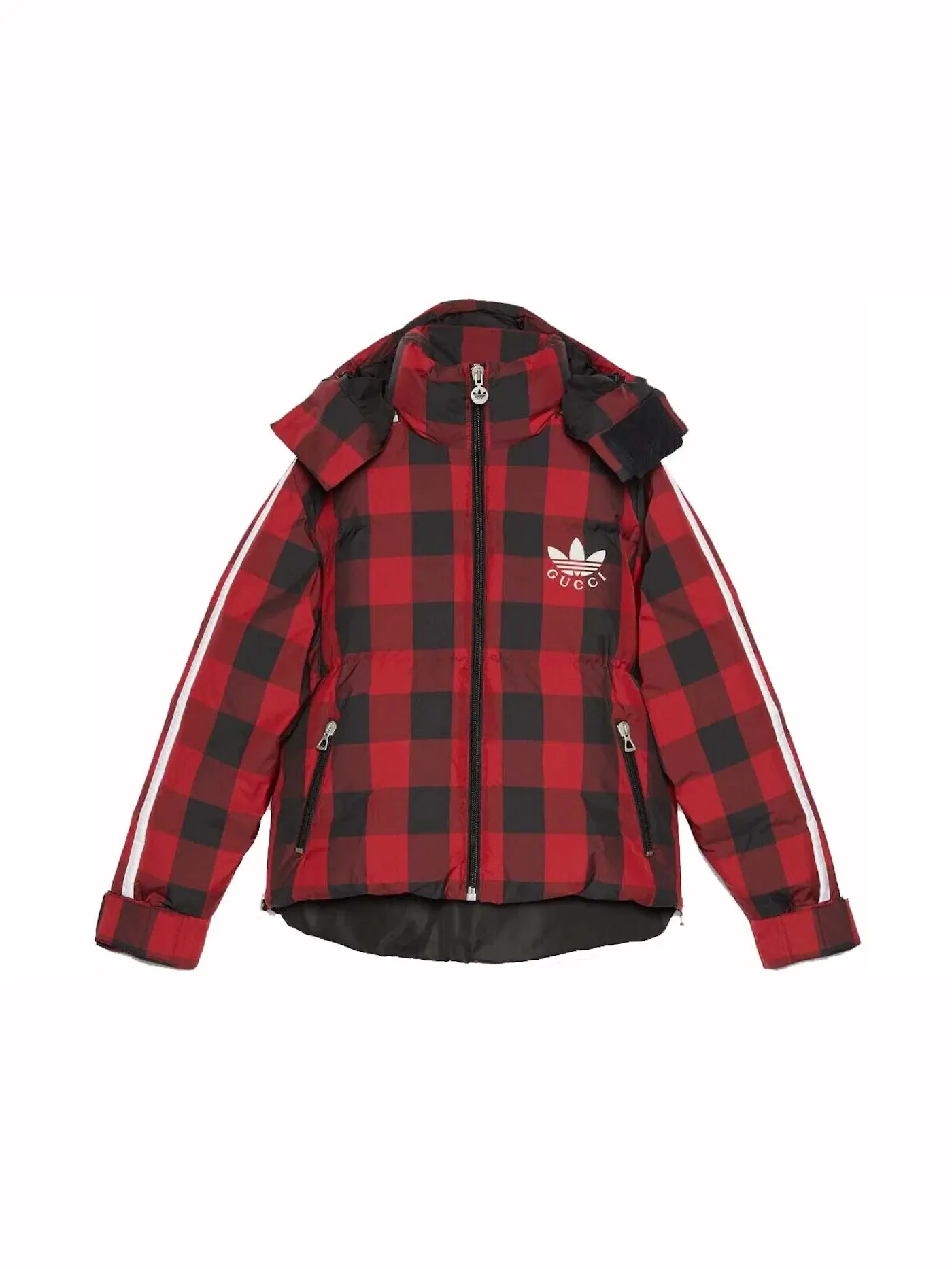 Мужская куртка стеганая Gucci x Adidas — изображение 1 из 1, красный/черный