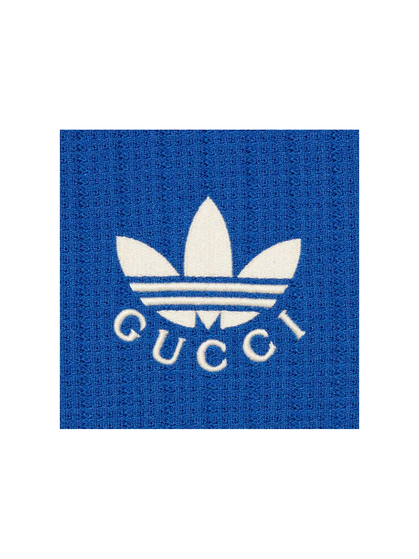 Мужская футболка-поло с длинным рукавом Gucci x Adidas Polyester Polo Shirt Gucci — изображение 2 из 2, синий