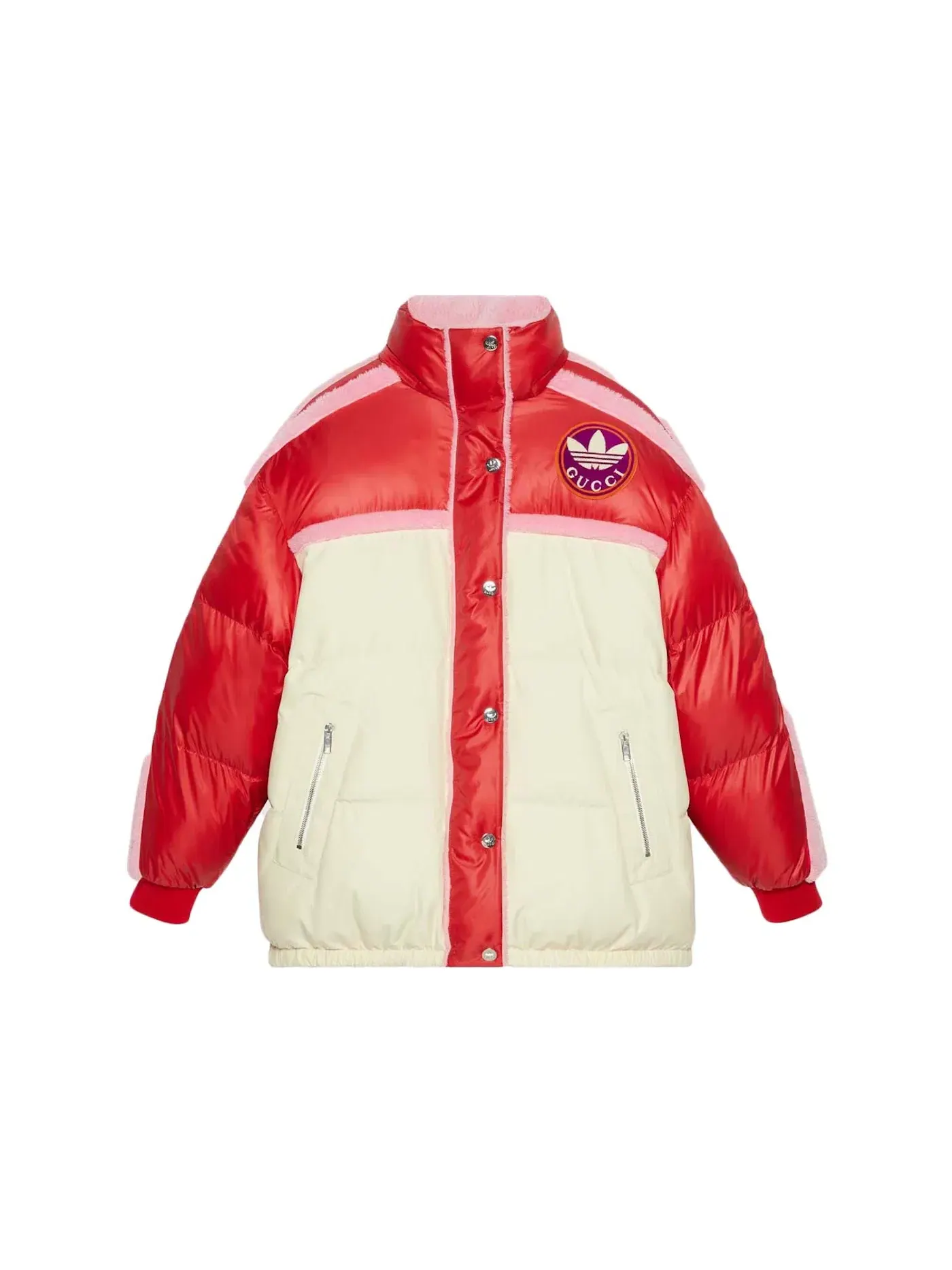 Женская двусторонняя куртка-бомбер Gucci x Adidas Reversible Bomber — изображение 1 из 2, слоновая кость