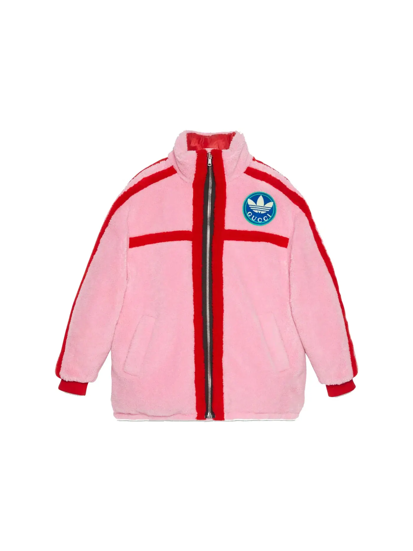 Женская двусторонняя куртка-бомбер Gucci x Adidas Reversible Bomber — изображение 2 из 2, слоновая кость