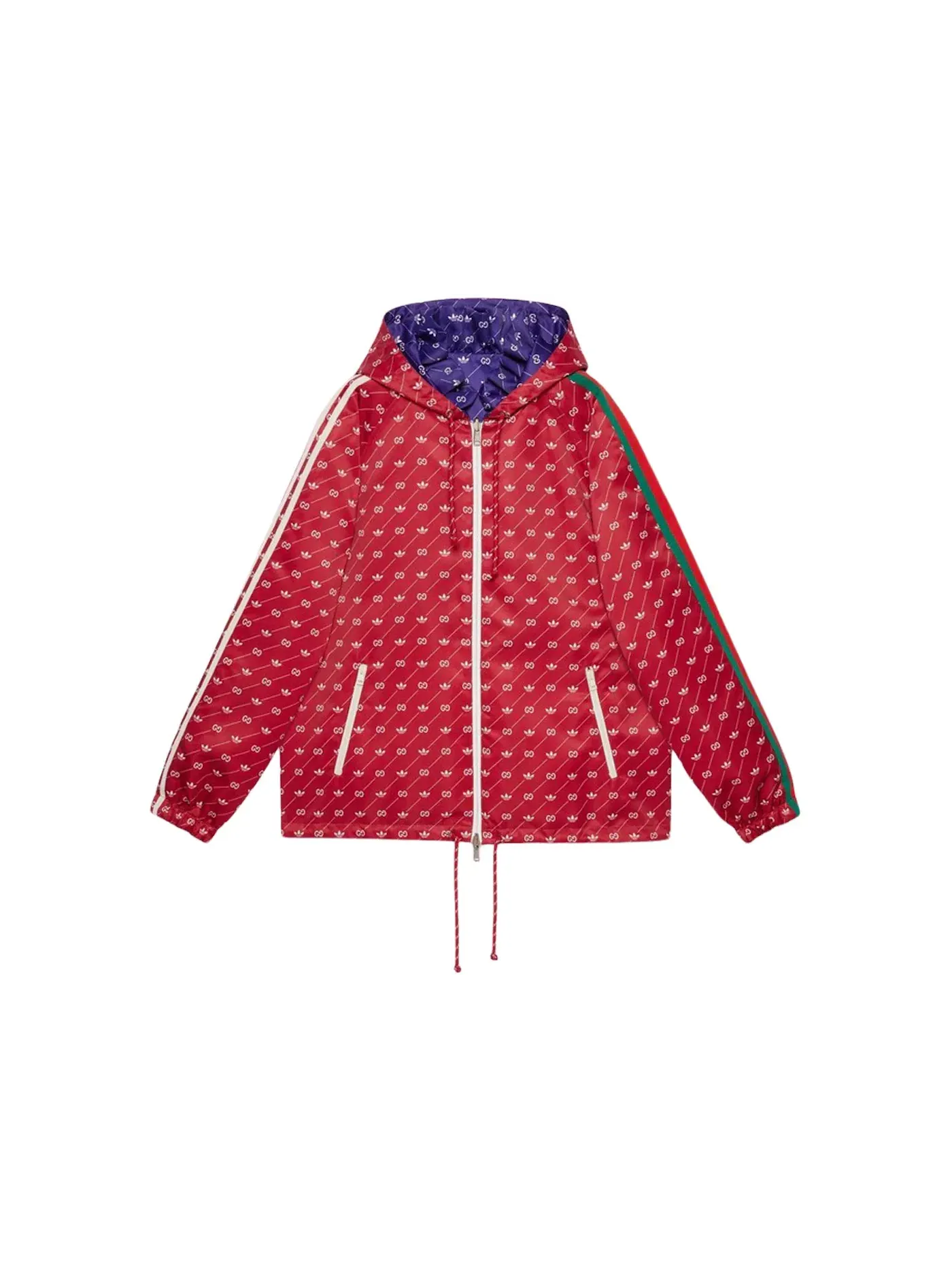Женская куртка двусторонняя Jacket Gucci — изображение 1 из 2, красный/фиолетовый