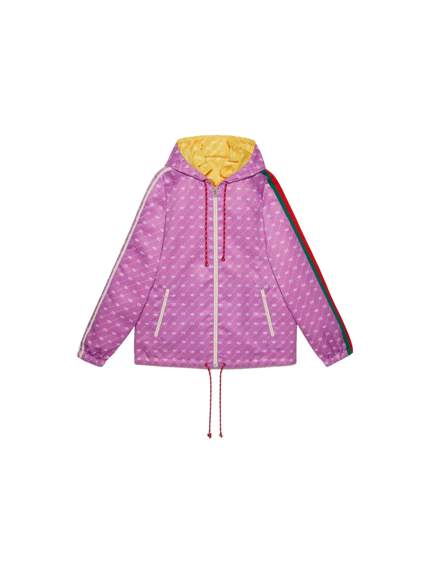 Женская куртка двусторонняя модель Jacket Gucci — изображение 1 из 2, желтый фиолетовый