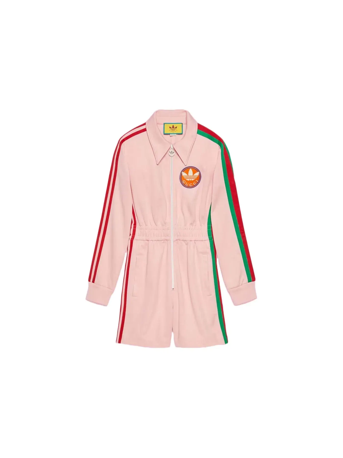 Женский комбинезон с коротким рукавом Gucci x Adidas Jumpsuit — изображение 1 из 1, розовый