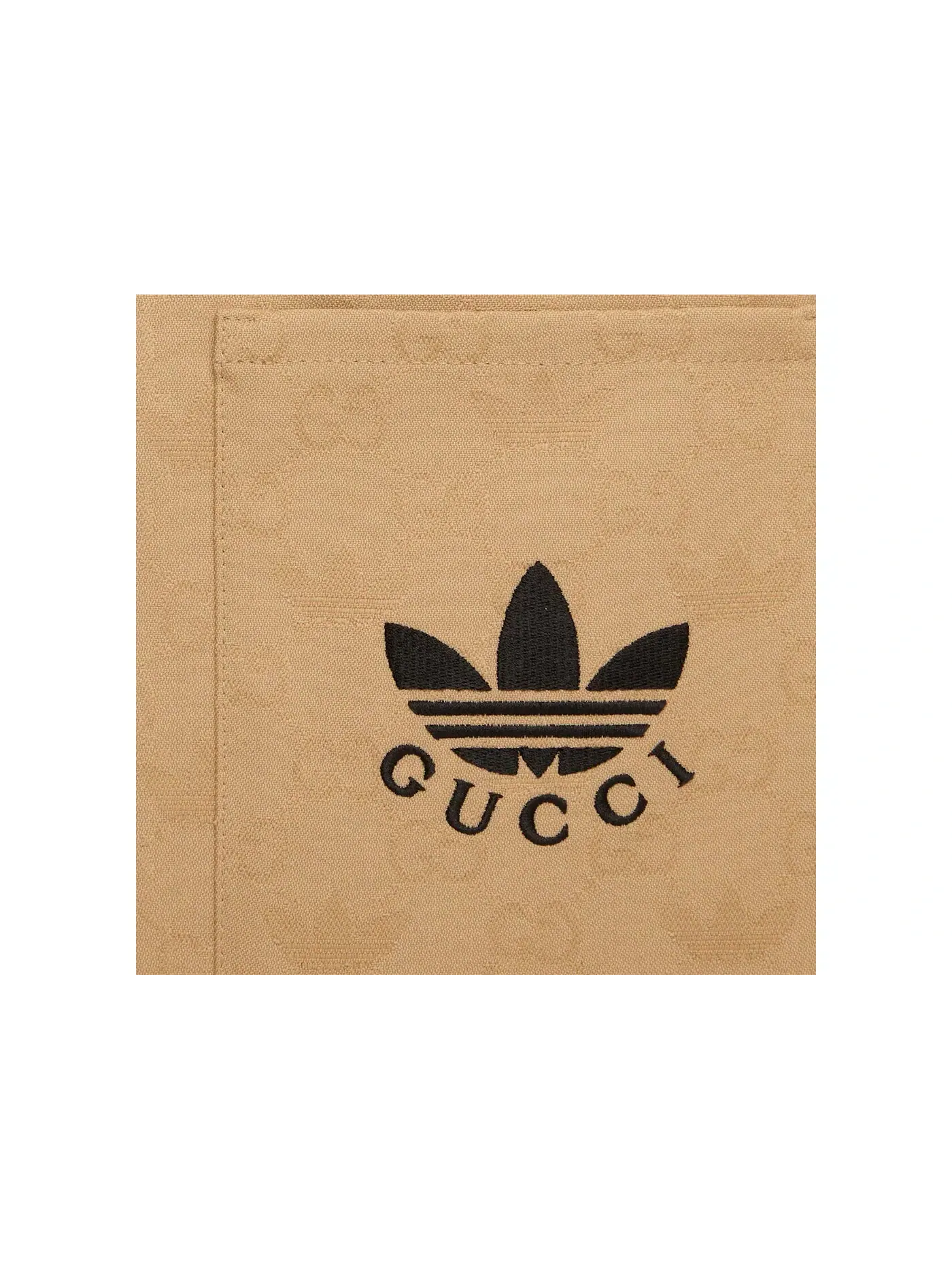 Женская рубашка с жаккардовым узором Gucci x Adidas Shirt — изображение 2 из 2, бежевый
