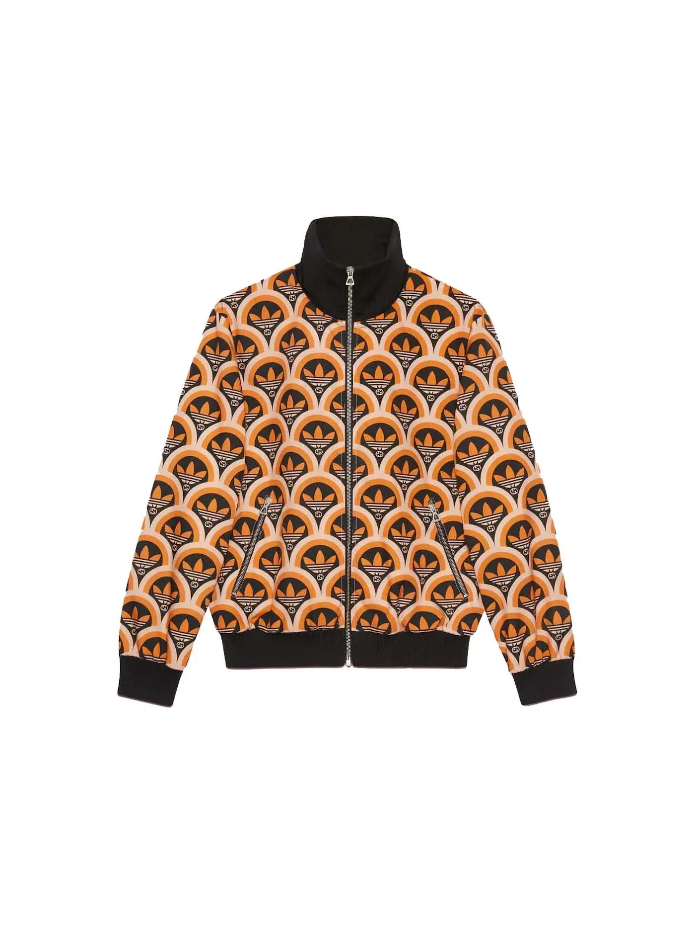 Мужская куртка с принтом Trefoil Gucci — изображение 1 из 2, оранжевый/черный