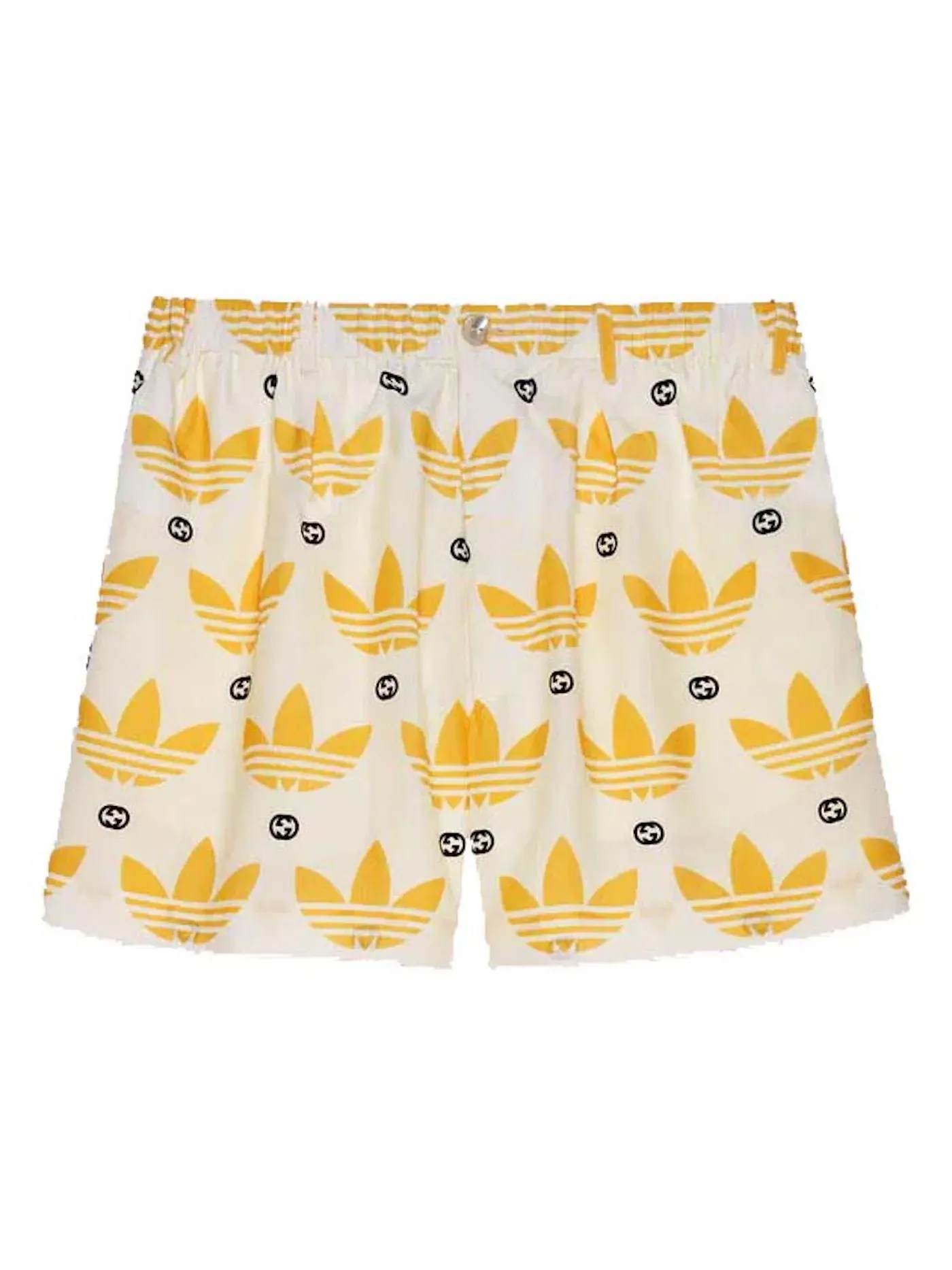 Мужские шорты с принтом Trefoil Gucci x Adidas — изображение 1 из 2, черный