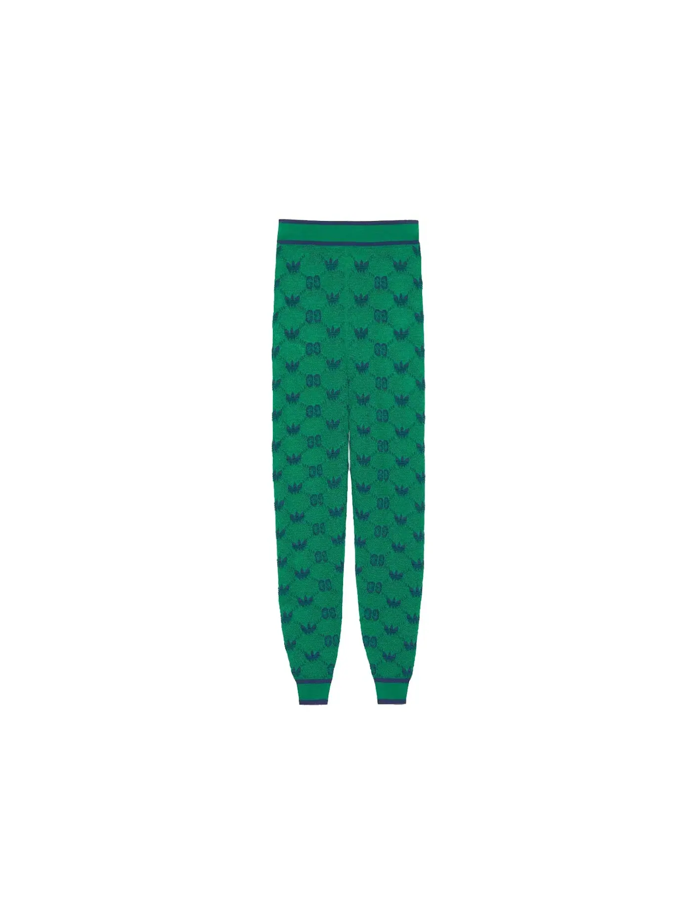 Женские спортивные брюки из жаккарда с принтом Gucci x Adidas Joggers — изображение 1 из 1, зеленый/синий