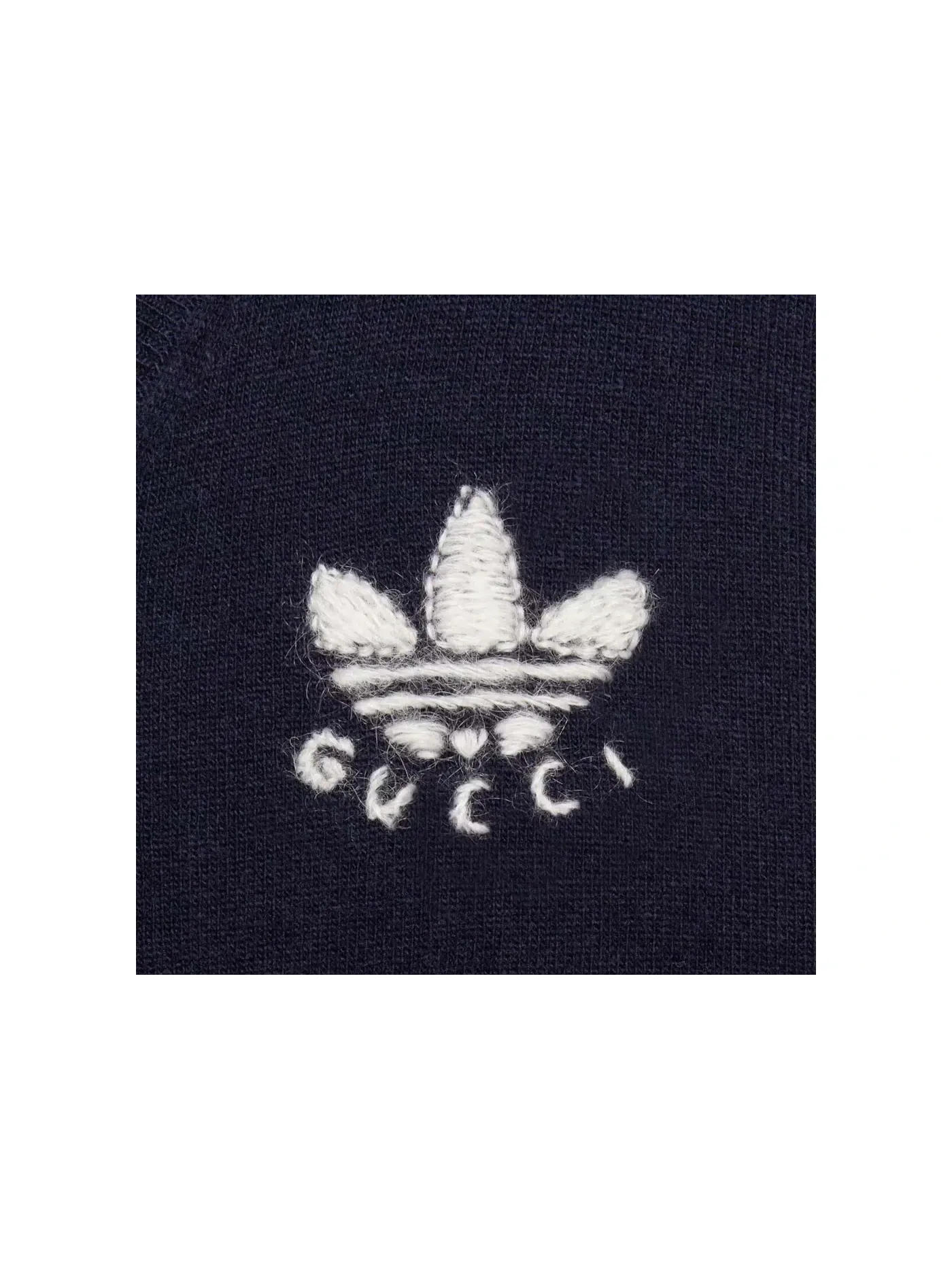 Мужской шерстяной свитер Gucci x Adidas Sweater — изображение 2 из 2, темно-синий