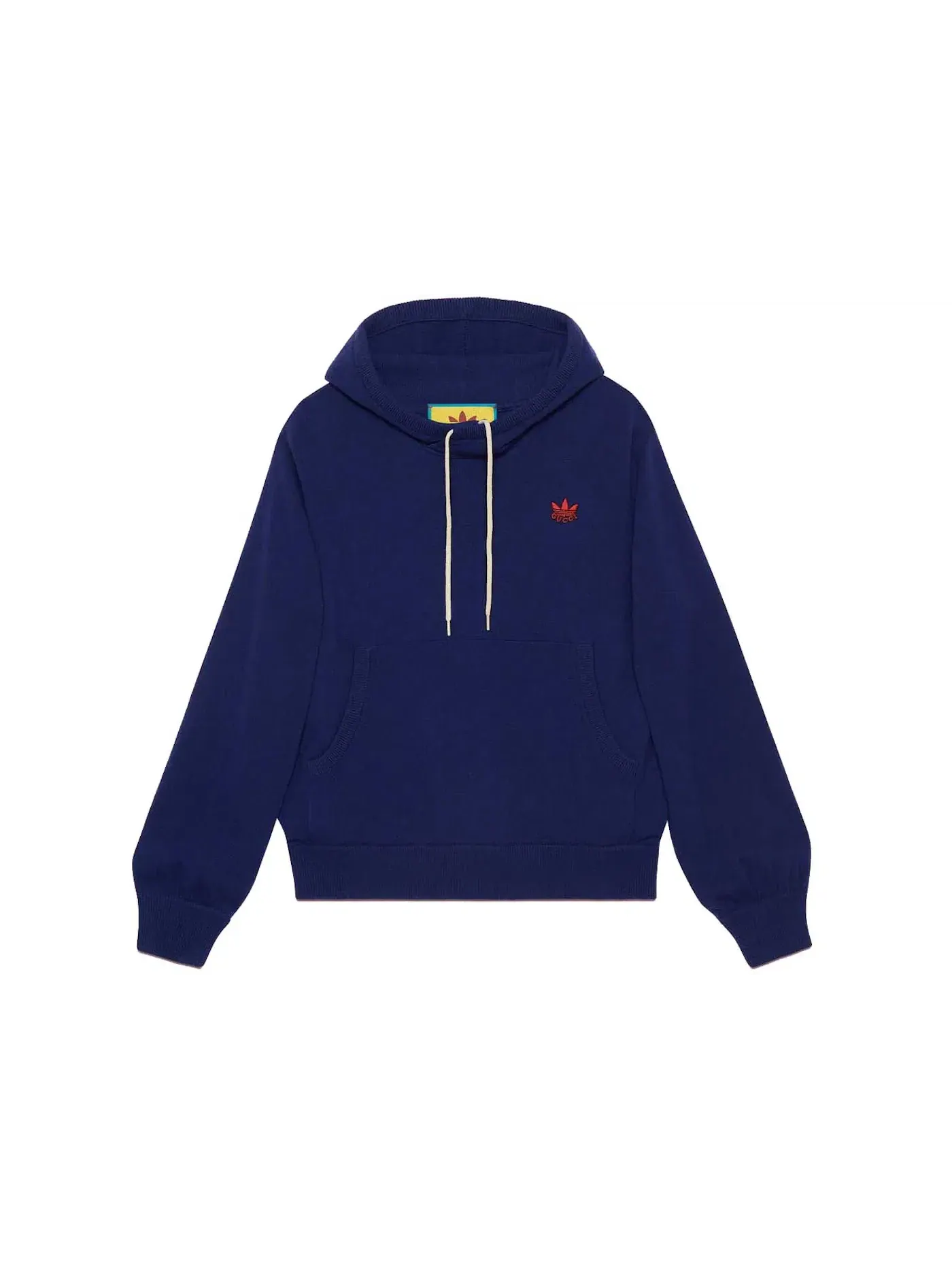 Мужской свитшот из шерсти с логотипом Gucci x Adidas Sweatshirt — изображение 1 из 2, синий