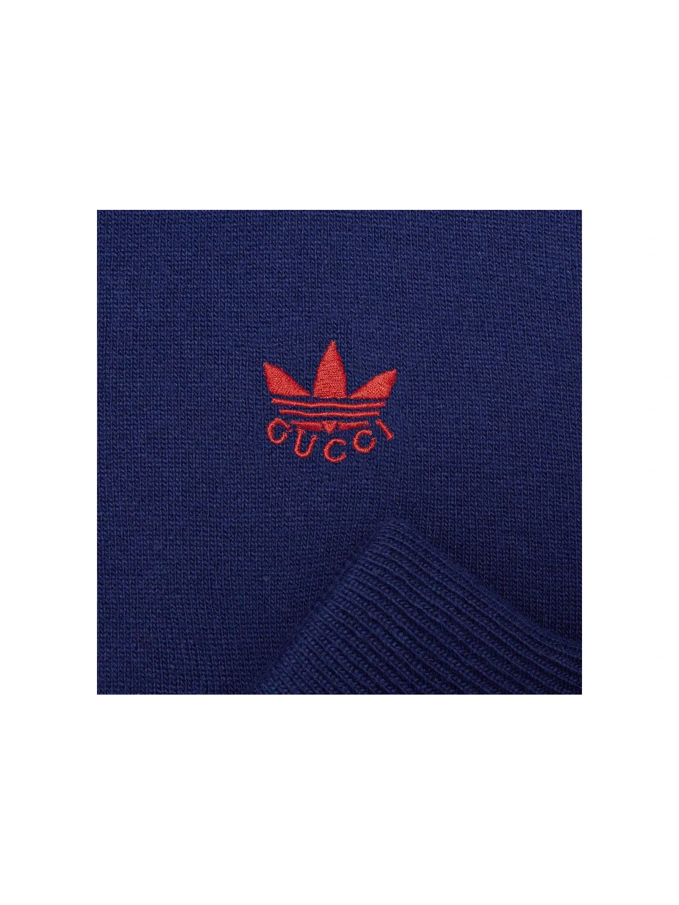 Мужской свитшот из шерсти с логотипом Gucci x Adidas Sweatshirt — изображение 2 из 2, синий