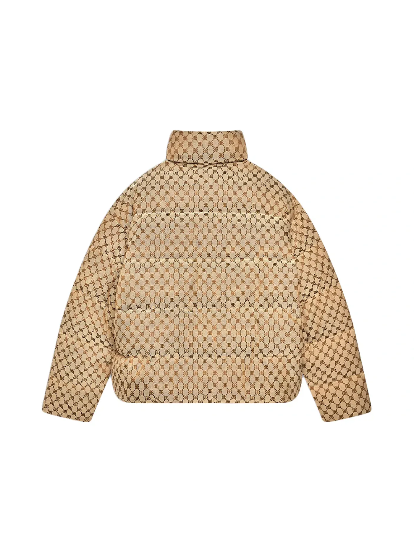 Унисекс пуховик с принтом Hacker BB Gucci — изображение 2 из 2, бежевый