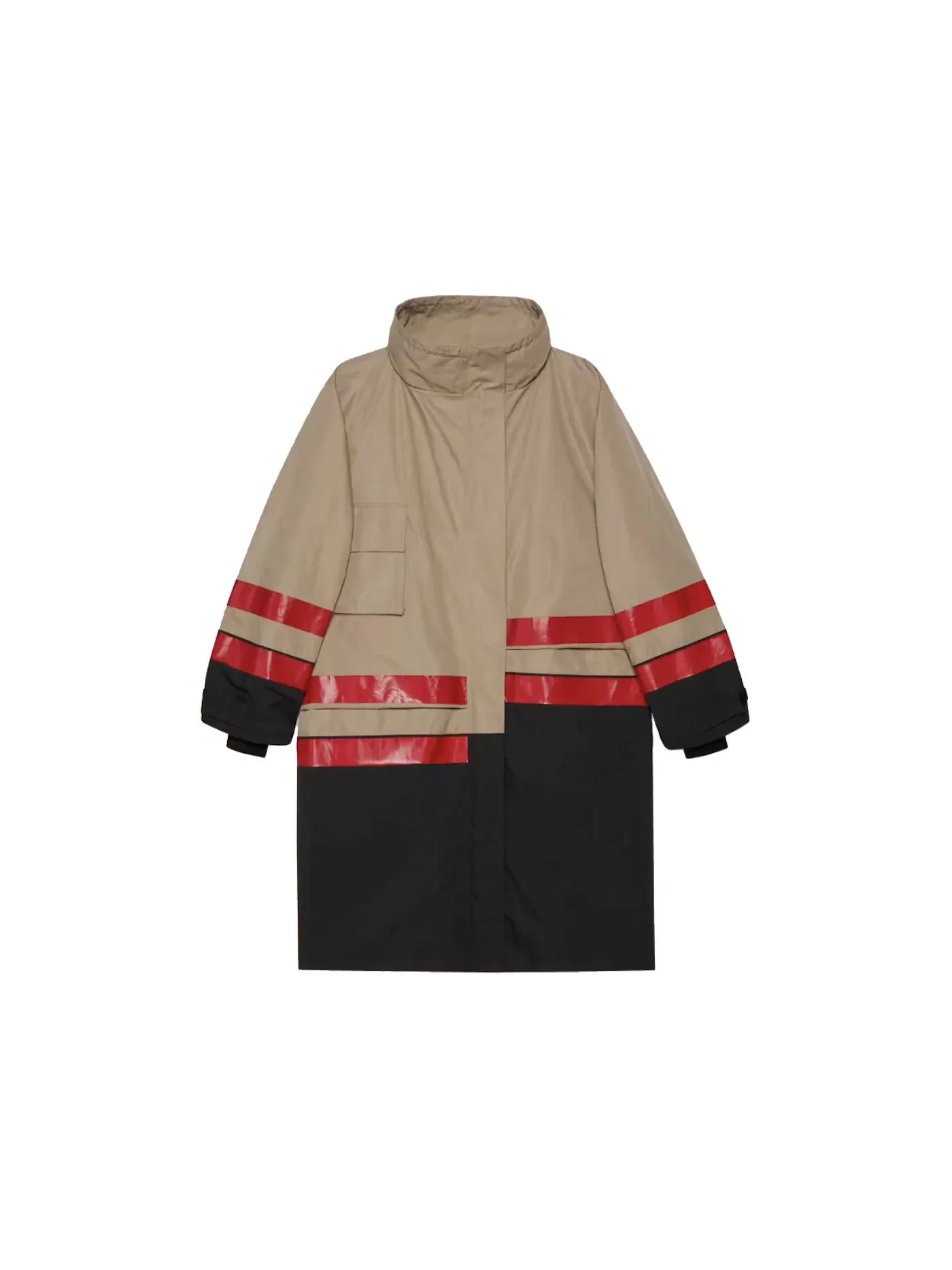Женское пальто из технического хлопка The Hacker Project Gucci x Balenciaga — изображение 1 из 1, бежевый/черный