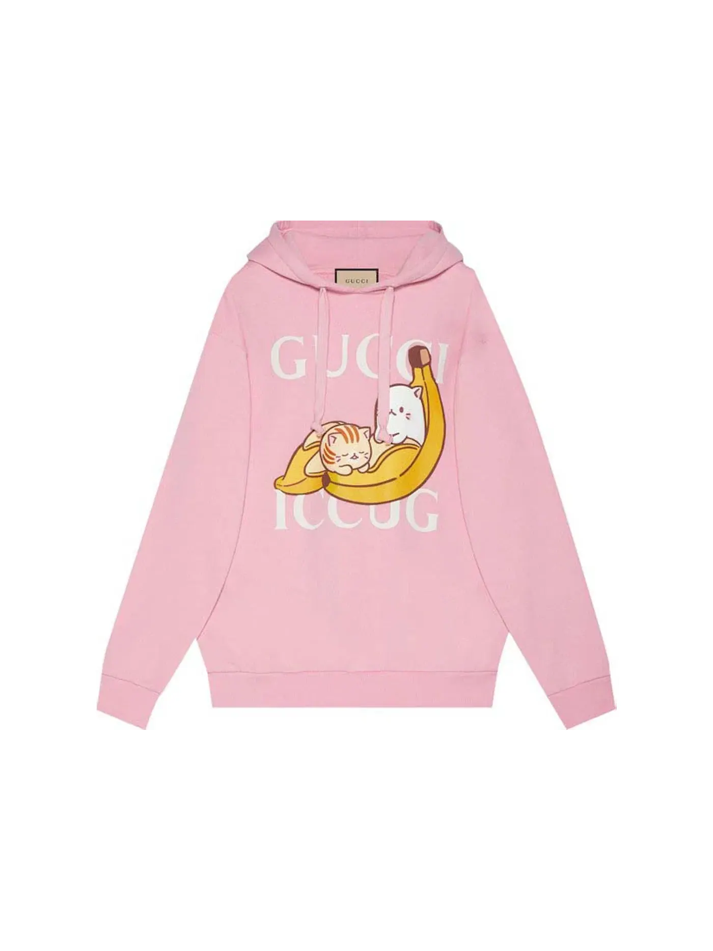Женская худи с принтом Hoodie Gucci — изображение 1 из 1, розовый