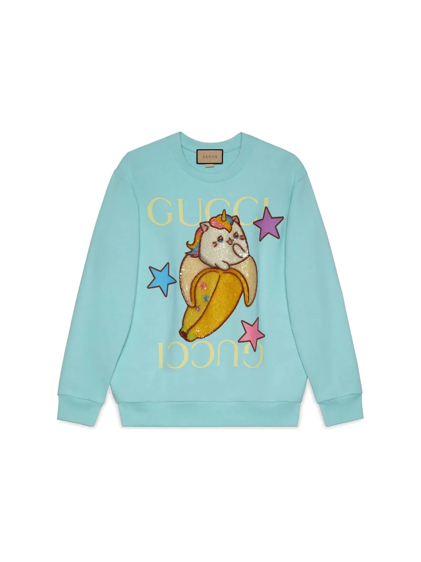 Женский свитшот с принтом Gucci x Bananya Sweatshirt Gucci — изображение 1 из 1, синий