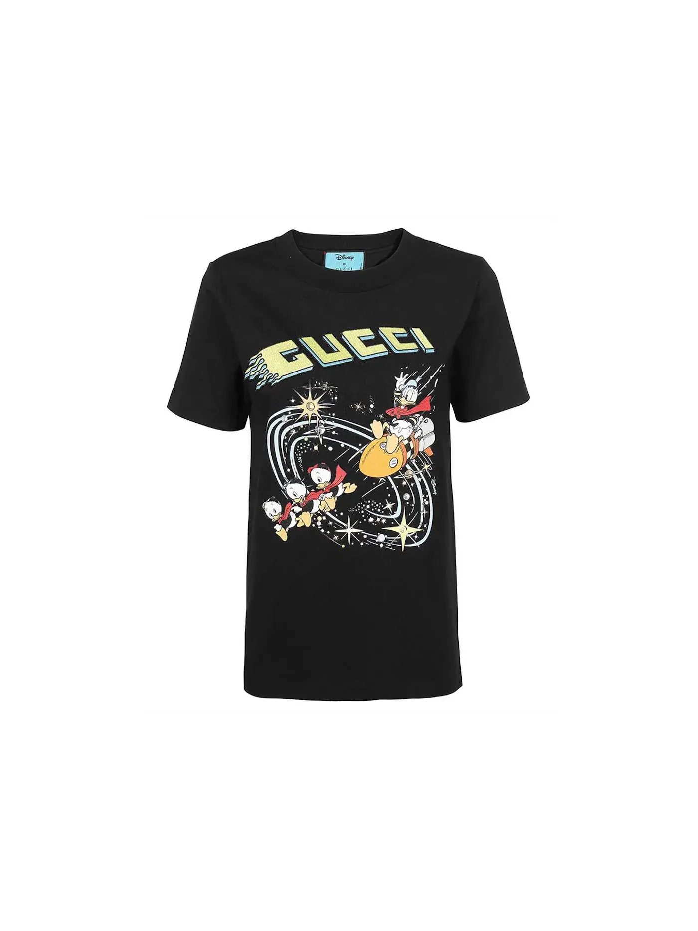 Мужская футболка с принтом Donald Duck Rocket Gucci — изображение 1 из 2, черный/мульти