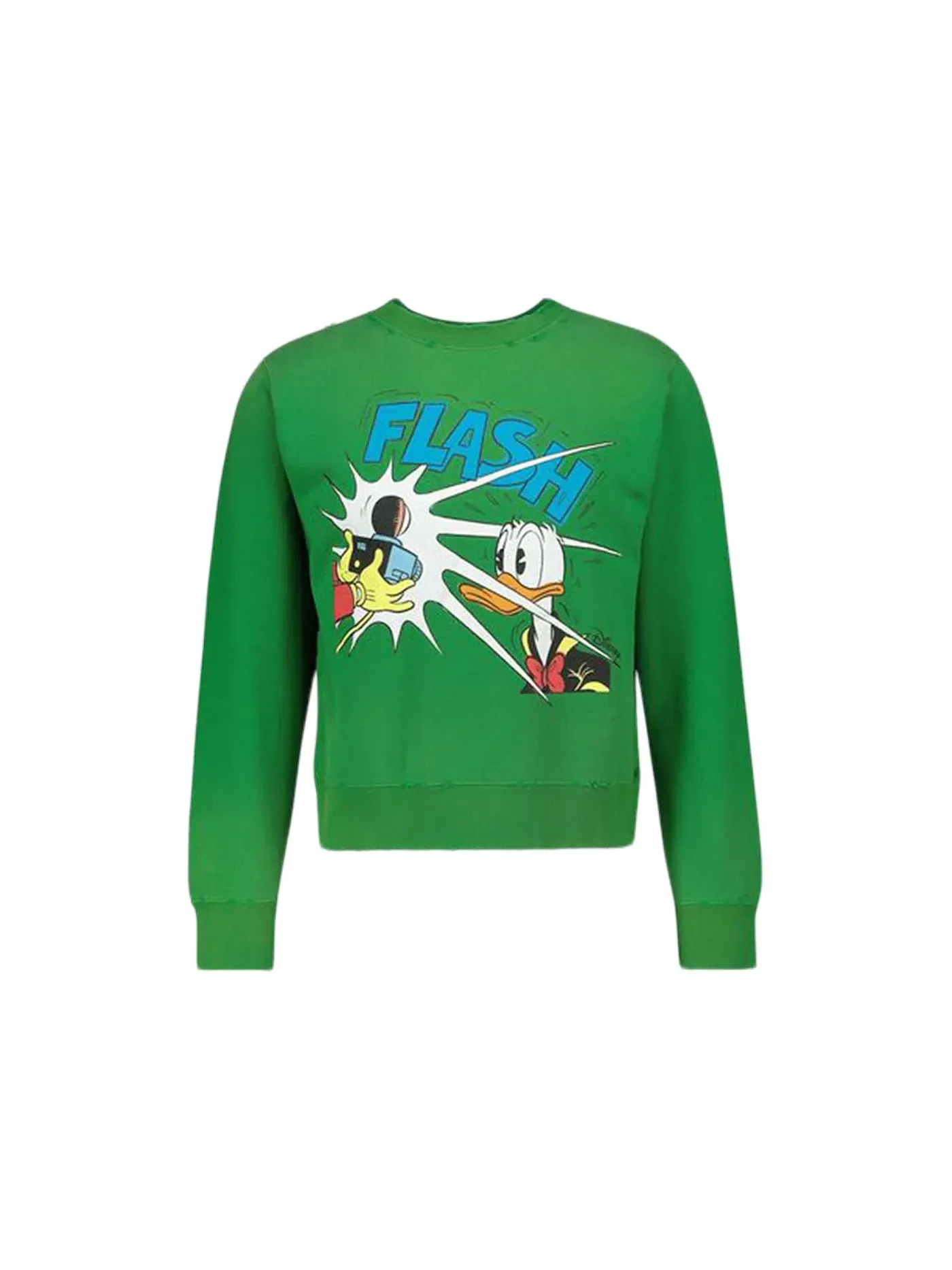 Мужской свитшот с принтом Gucci x Disney Donald Duck Sweatshirt Gucci — изображение 1 из 1, зеленый мульти