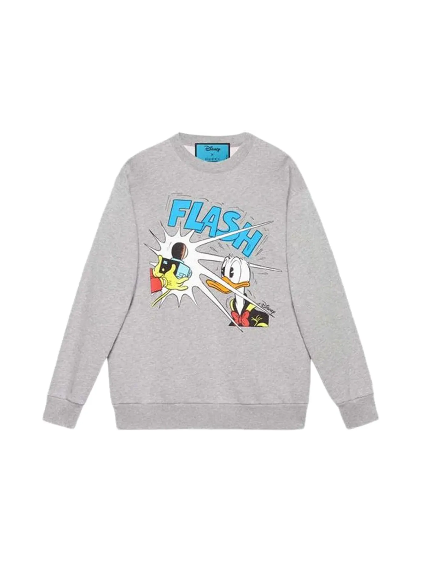 Мужской свитшот с принтом Donald Duck Gucci — изображение 1 из 2, серый/мульти