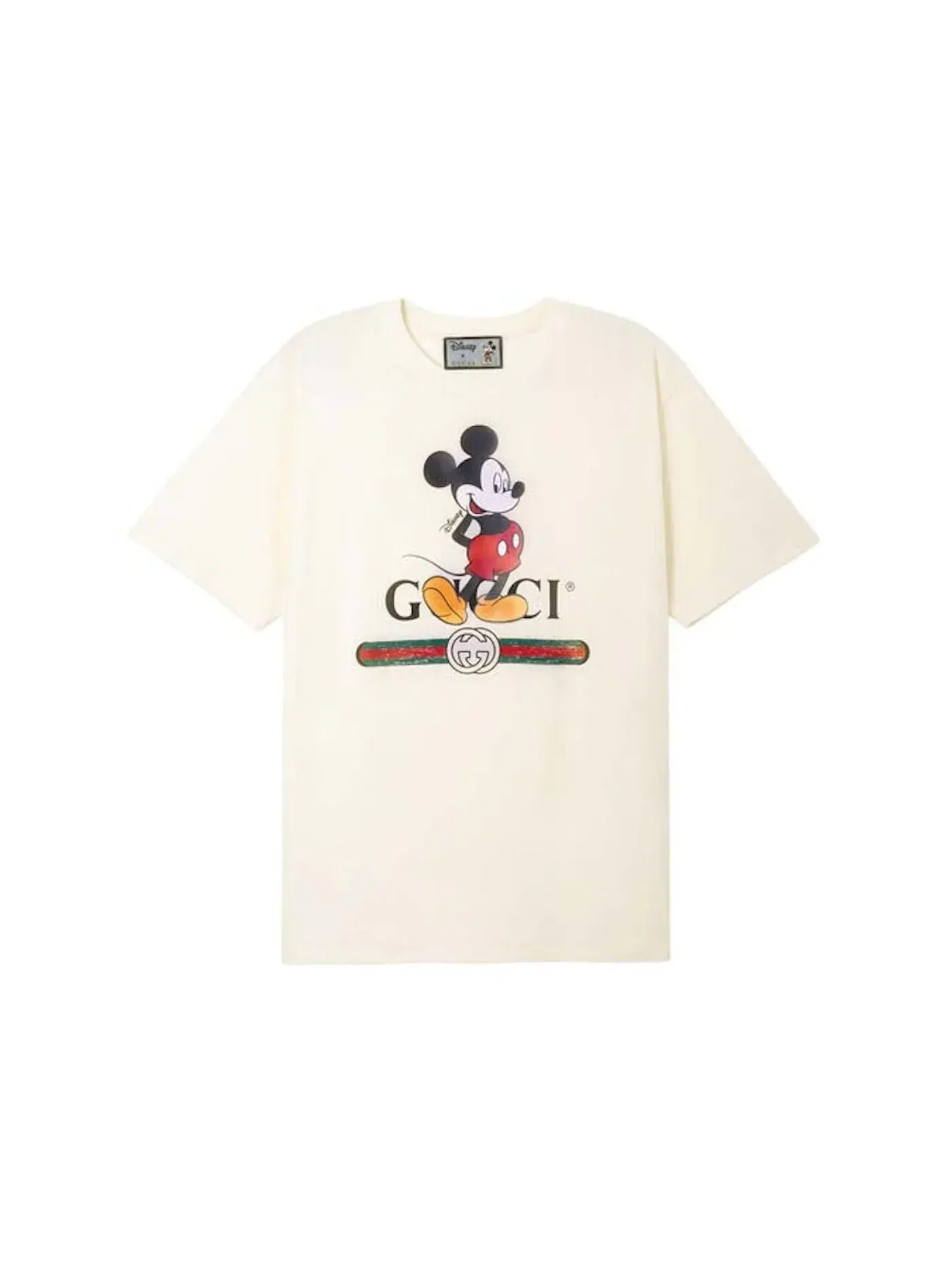 Мужская футболка оверсайз с принтом Gucci x Disney Mickey Oversize T-Shirt Gucci — изображение 1 из 1, белый