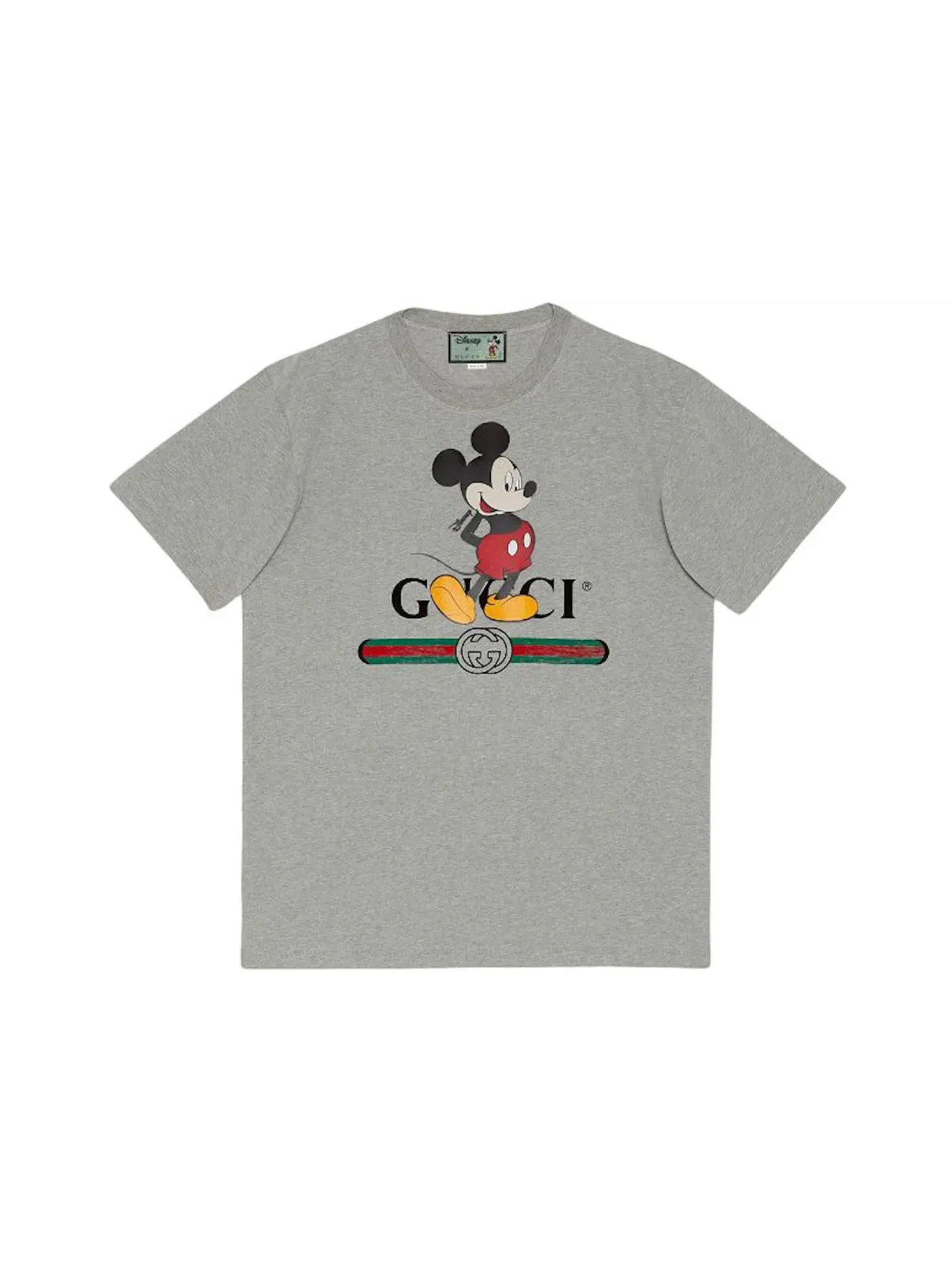 Мужская футболка с принтом Gucci x Disney Oversized Logo-Print T-shirt Gucci — изображение 1 из 1, серый