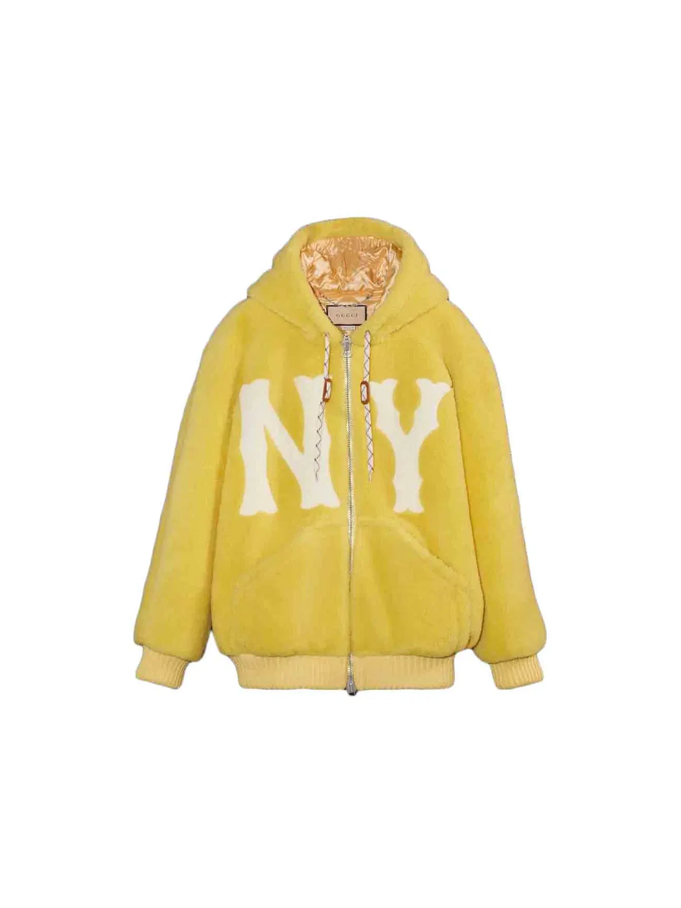 Унисекс куртка из овчины с принтом Gucci x MLB 2022 Shearling Jacket with Yankees Patch Gucci — изображение 1 из 2