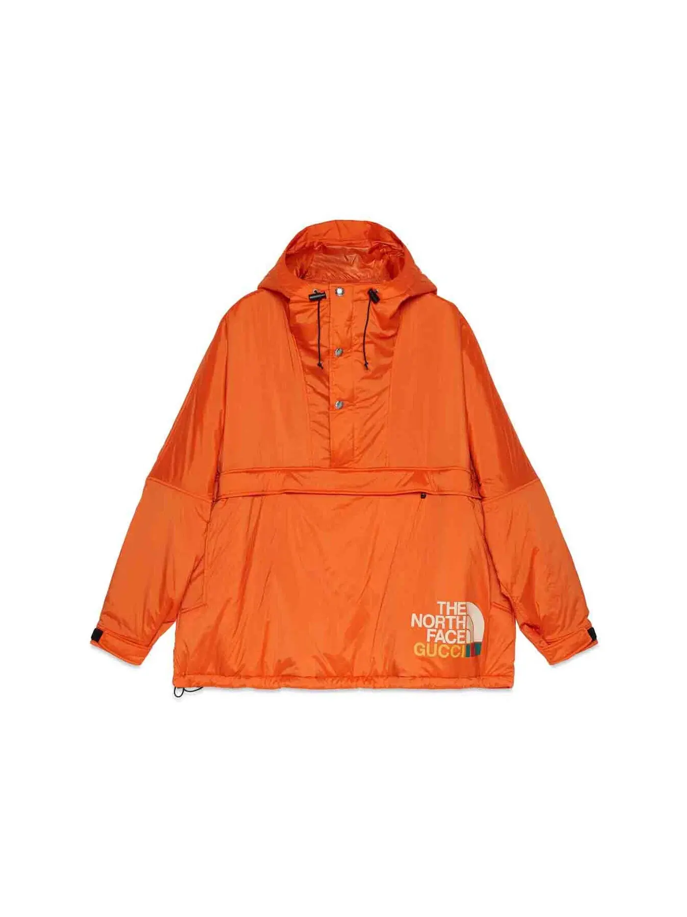 Мужская куртка-анорак с принтом Gucci x The North Face — изображение 1 из 2, оранжевый