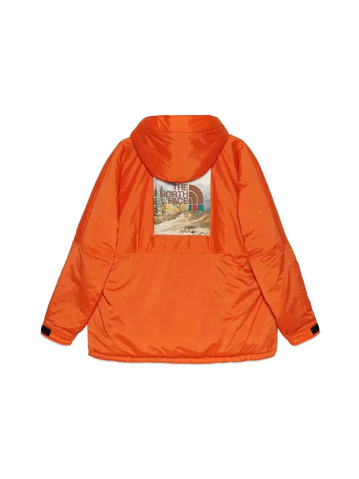 Мужская куртка-анорак с принтом Gucci x The North Face — изображение 2 из 2, оранжевый