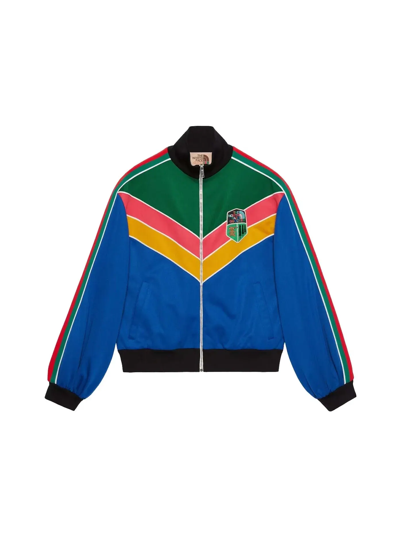 Женская куртка с принтом Gucci x The North Face Jacket — изображение 1 из 2, синий/мульти
