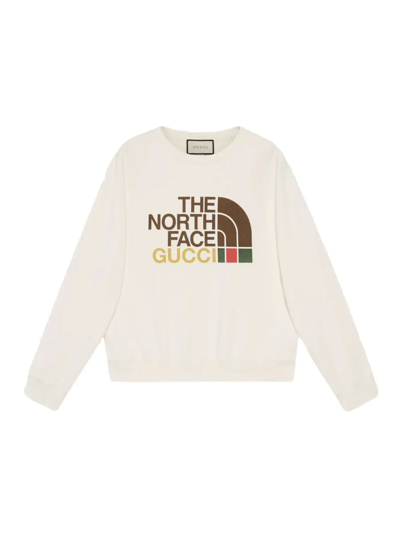 Мужской свитшот из хлопка Gucci x The North Face — изображение 1 из 1, белый