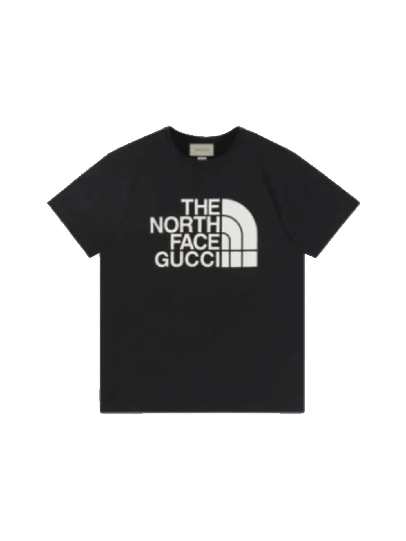 Мужская футболка с принтом Gucci x The North Face Cotton T-shirt Gucci — изображение 1 из 1, черный/белый