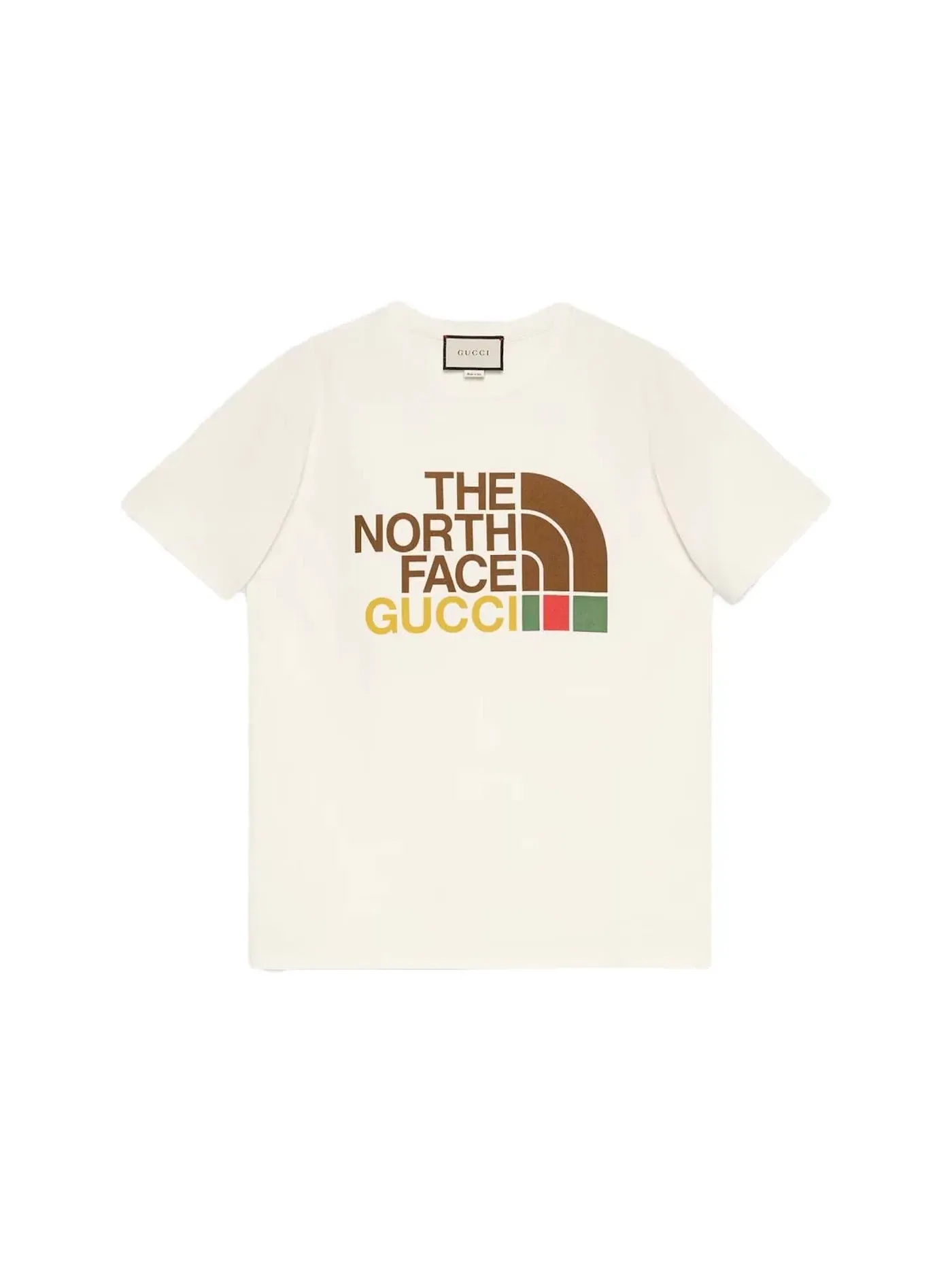 Женская футболка с принтом Gucci x The North Face Cotton T-shirt Gucci — изображение 1 из 1, белый