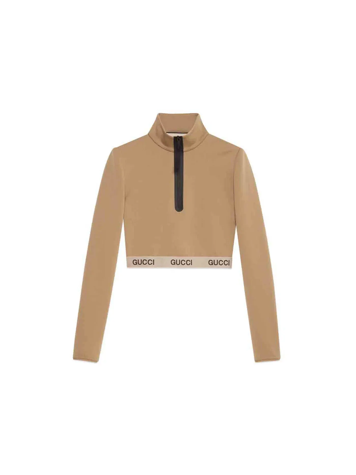 Женский укороченный топ Gucci x The North Face Top — изображение 1 из 1, верблюжий