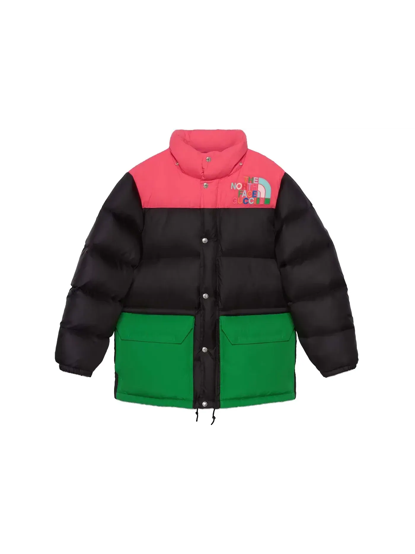 Женская куртка пуховая с принтом Gucci x The North Face — изображение 2 из 3, черный/мульти