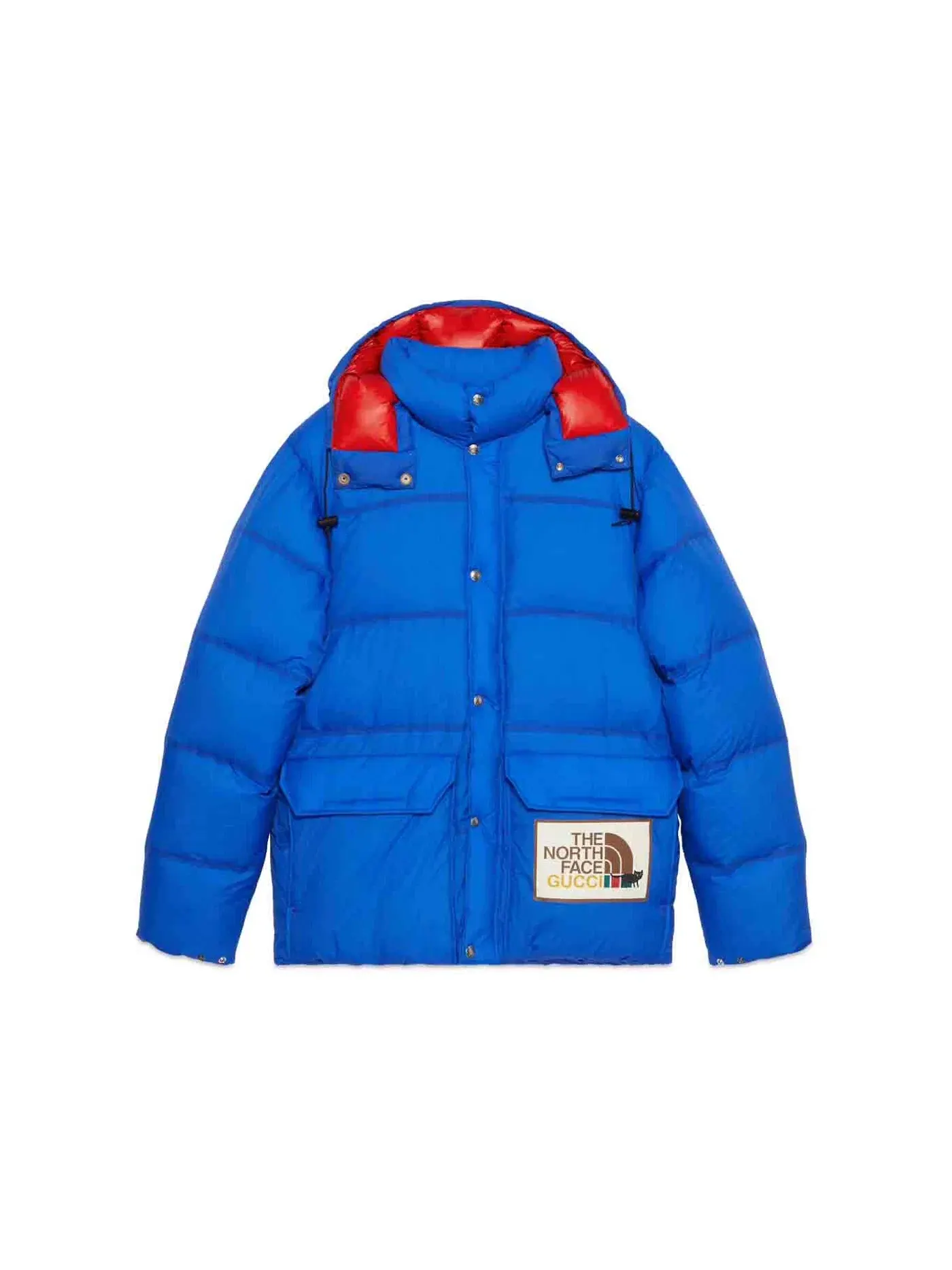 Мужская пуховая куртка с принтом Jacket Gucci — изображение 1 из 1, синий