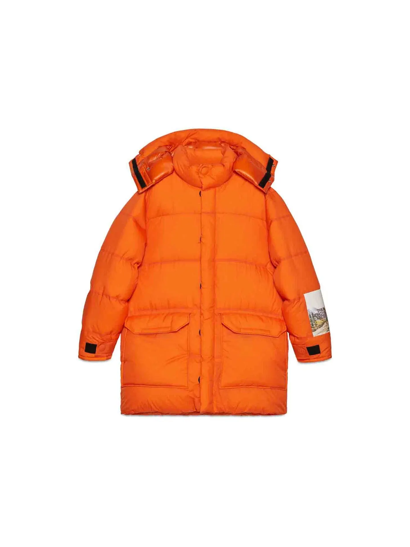 Мужская пуховая куртка Gucci x The North Face Down Jacket — изображение 1 из 2, оранжевый