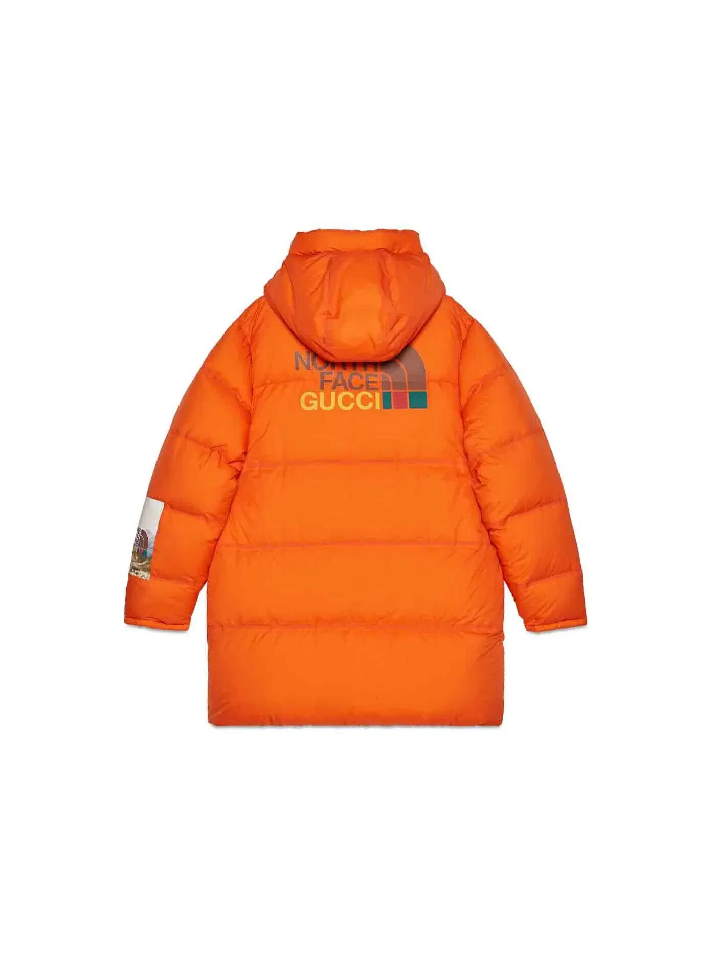 Мужская пуховая куртка Gucci x The North Face Down Jacket — изображение 2 из 2, оранжевый