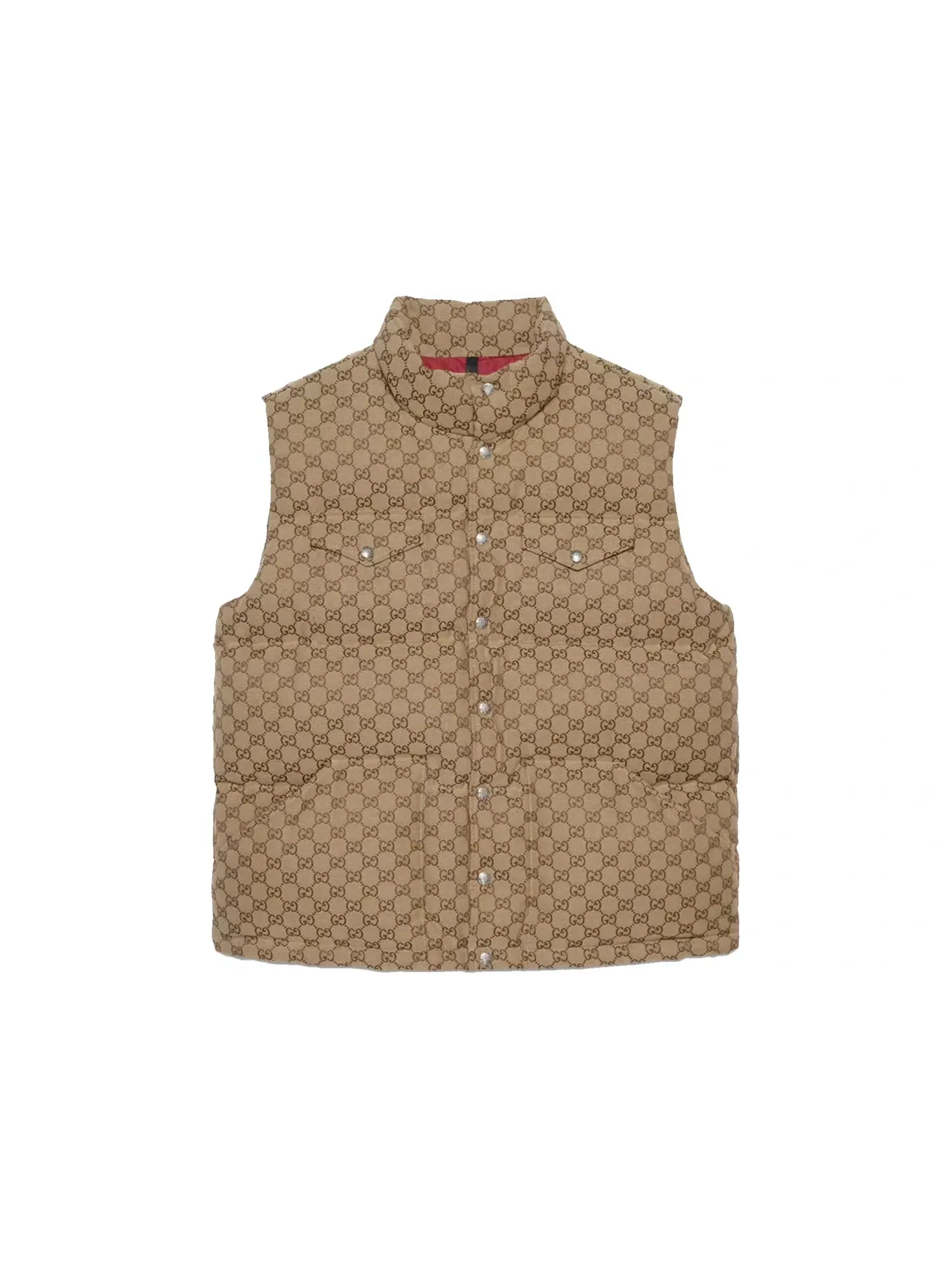 Мужской жилет с принтом Gucci x The North Face Vest Gucci — изображение 1 из 2, бежевый