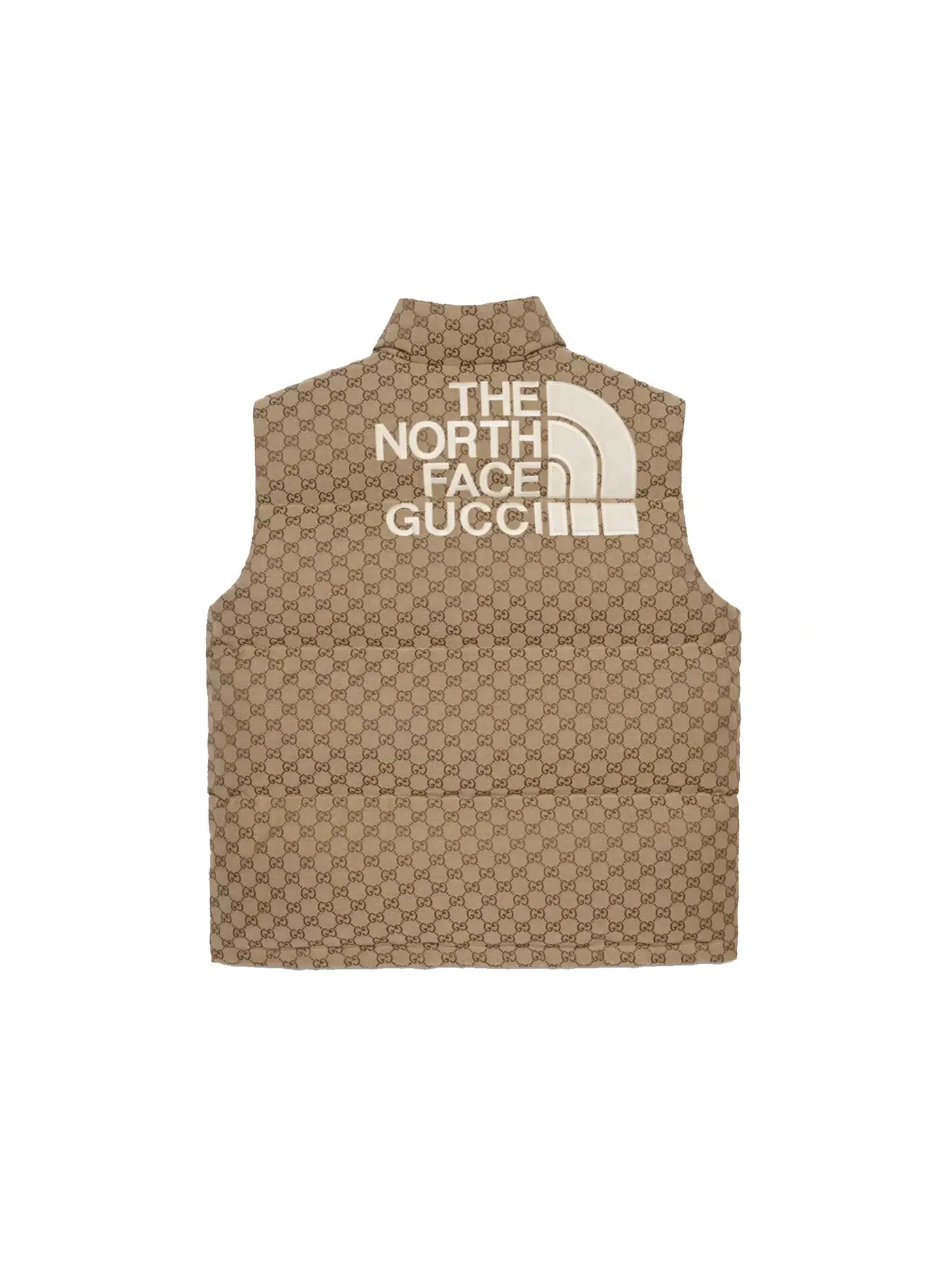 Мужской жилет с принтом Gucci x The North Face Vest Gucci — изображение 2 из 2, бежевый
