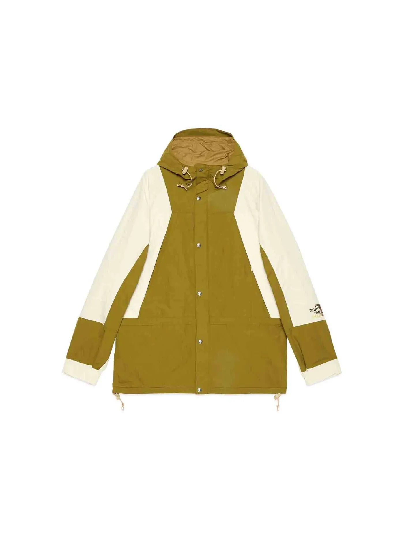 Мужская куртка из коллекции Gucci x The North Face, модель Jacket Gucci — изображение 1 из 1, темный зеленый бежевый
