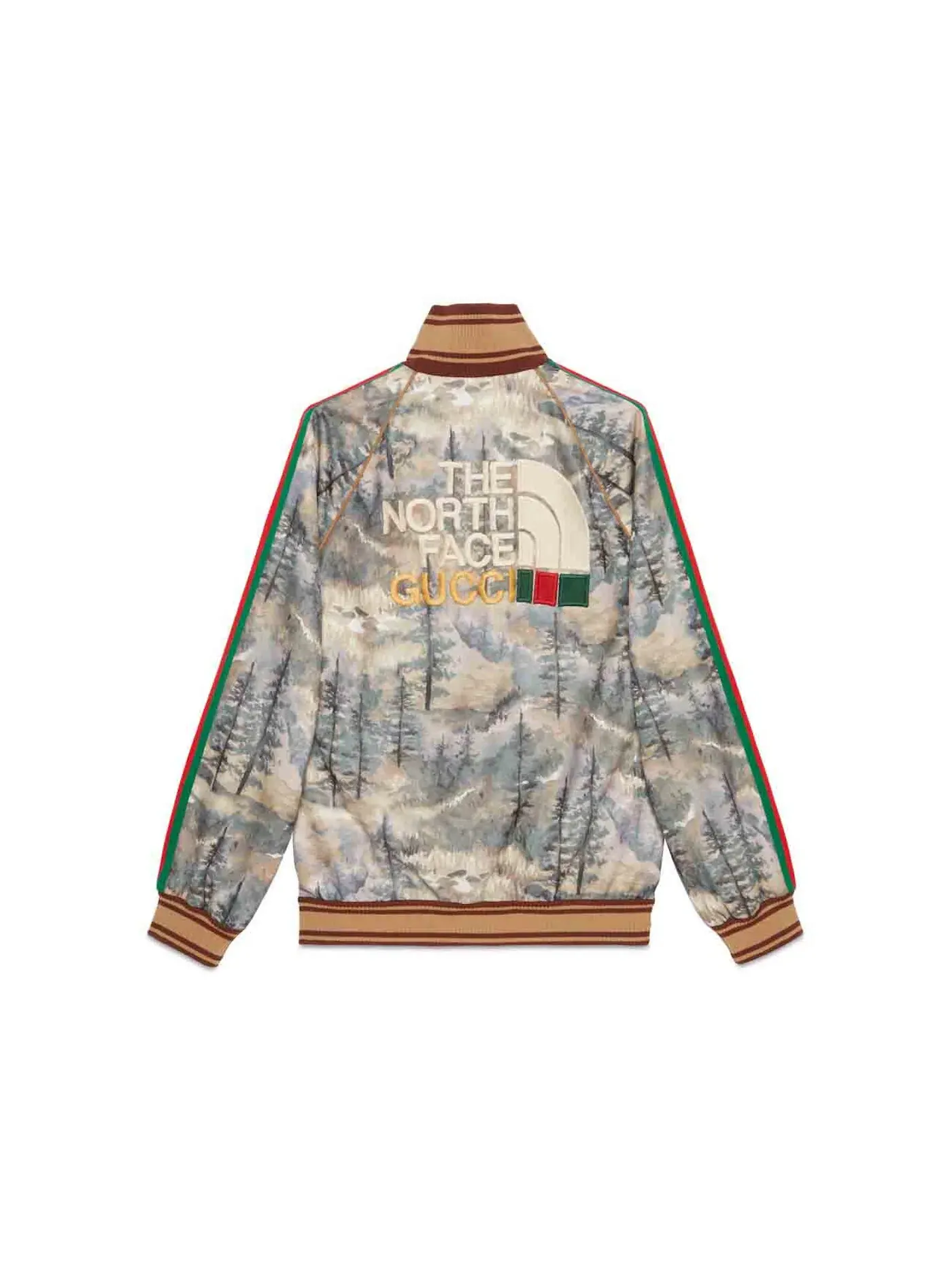 Мужская куртка с принтом Gucci x The North Face Jacket Forest Print, Forest Print — изображение 2 из 2