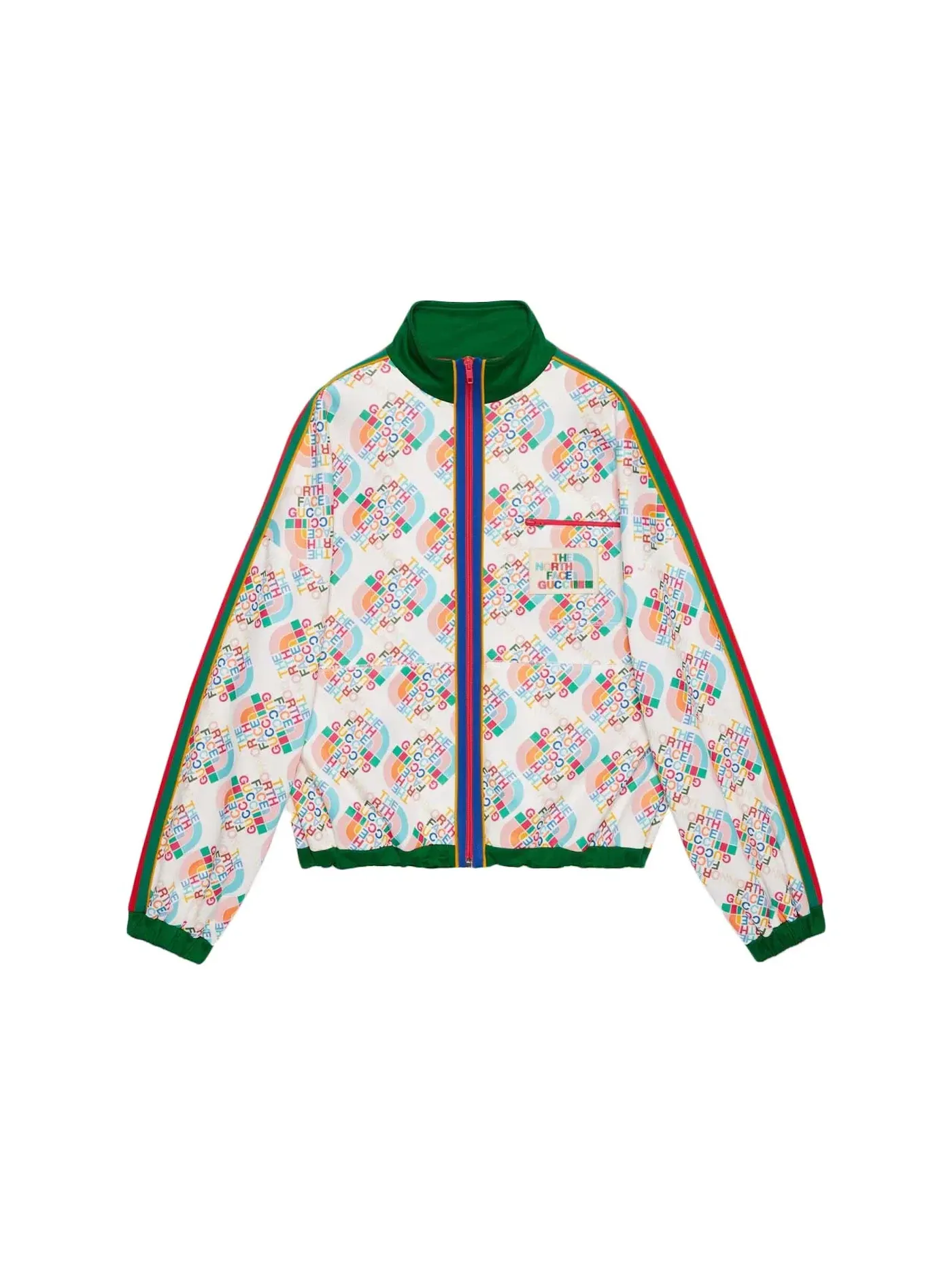 Женская куртка с принтом Jacket Gucci — изображение 1 из 2, мульти/слоновая кость