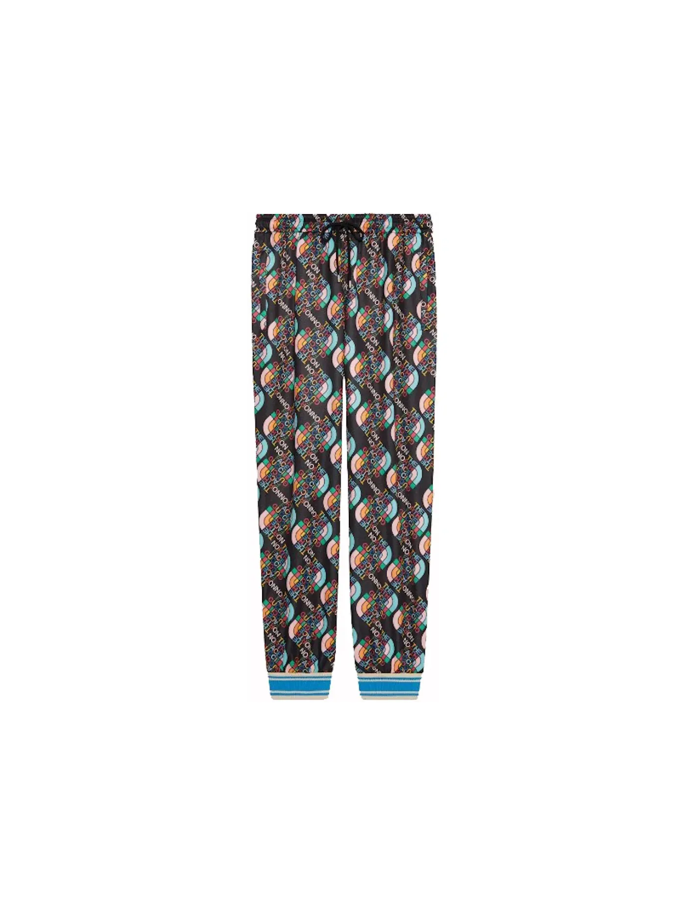Мужские спортивные штаны с принтом Jogging Pants Gucci — изображение 1 из 2, черный/мульти